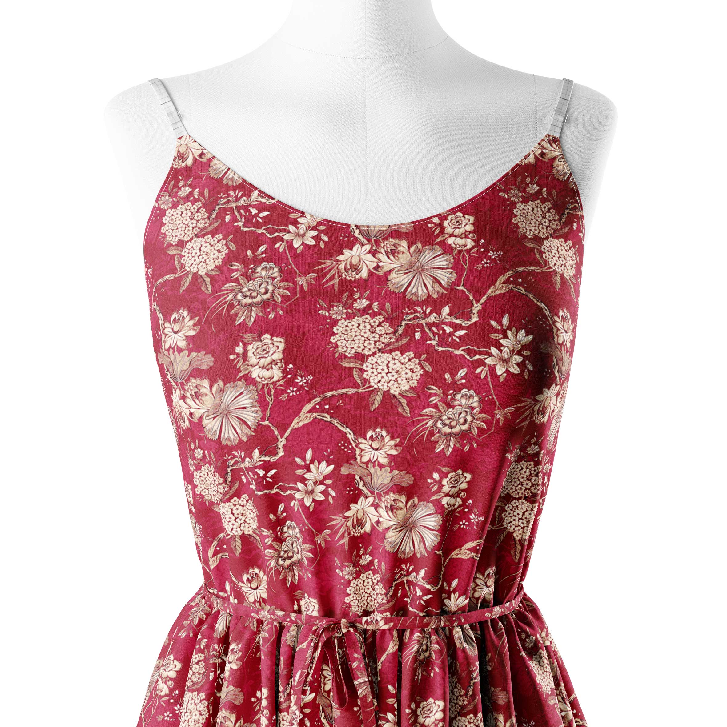 Grated Beet Terrace Print Fabric
