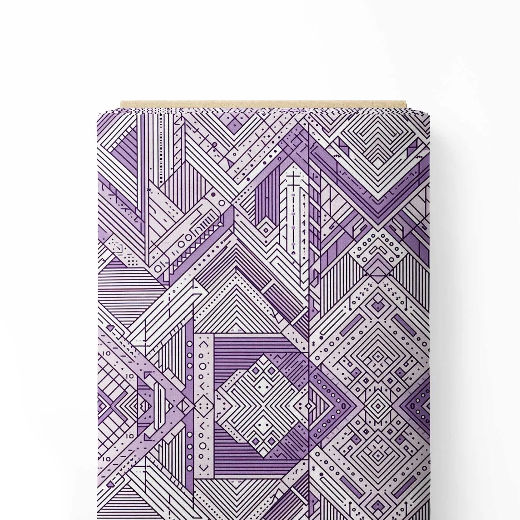 Purple Geo Print Fabric