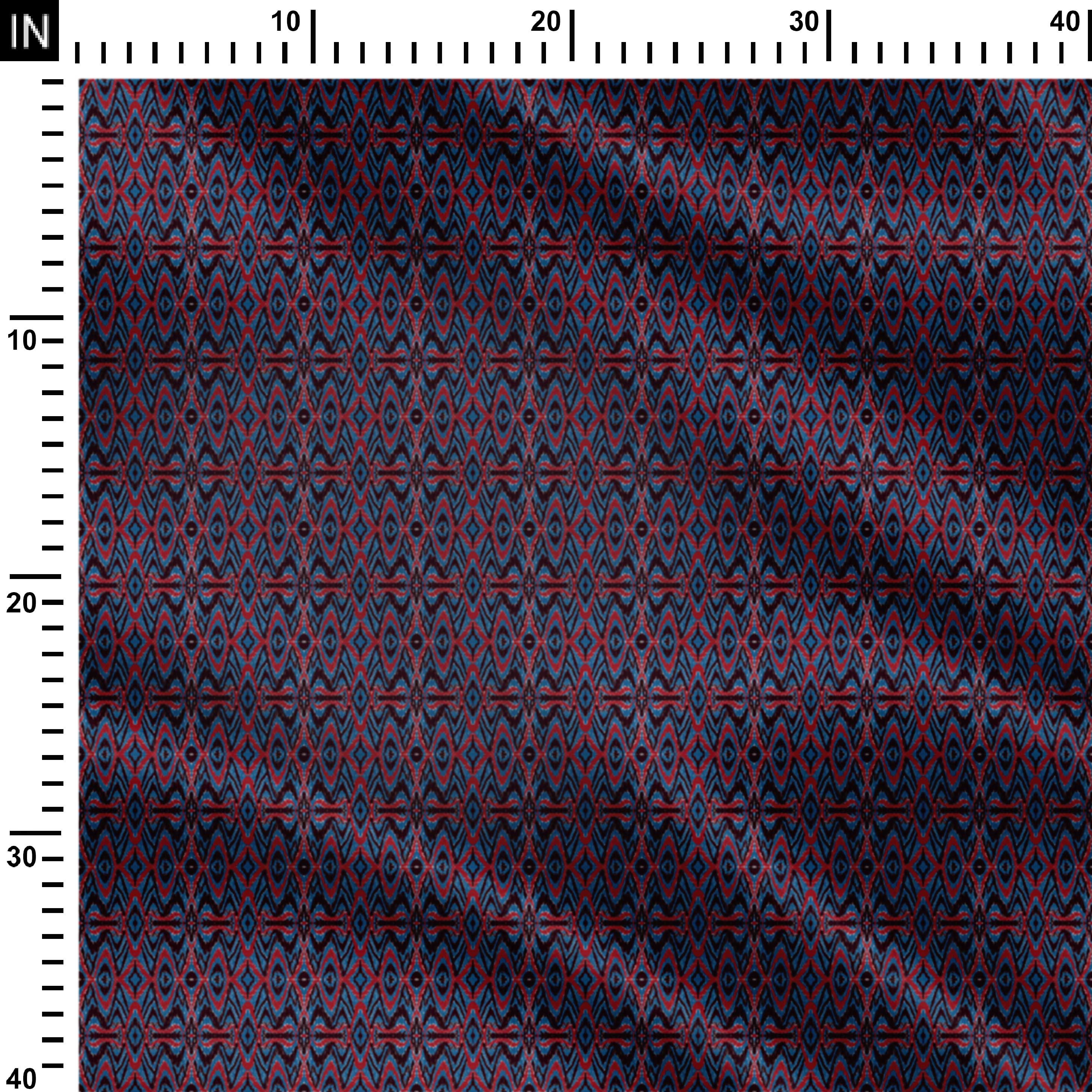 Ikat blue Print Fabric