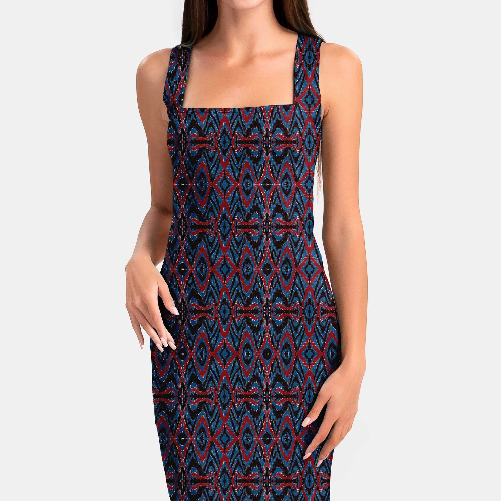 Ikat blue Print Fabric