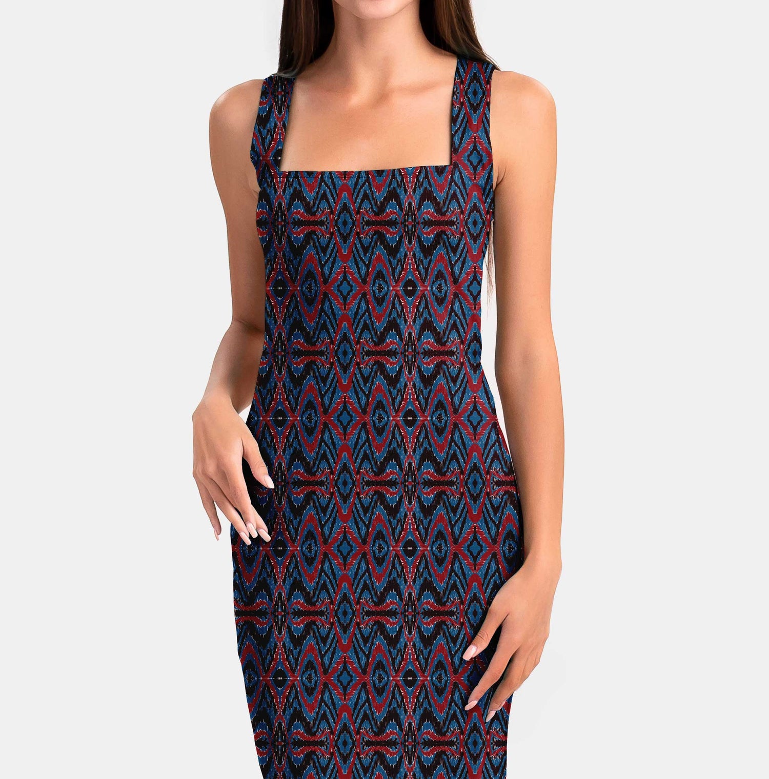 Ikat blue Print Fabric