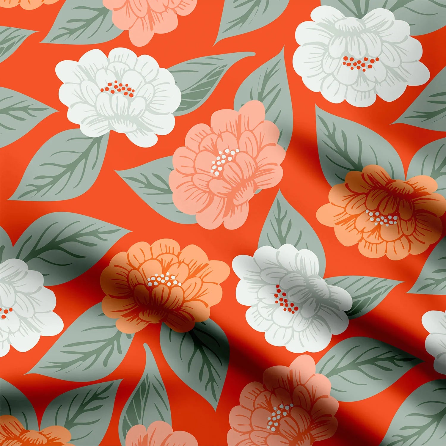 ծաղկային թափառում դեպի մարգագետին 04 Print Fabric