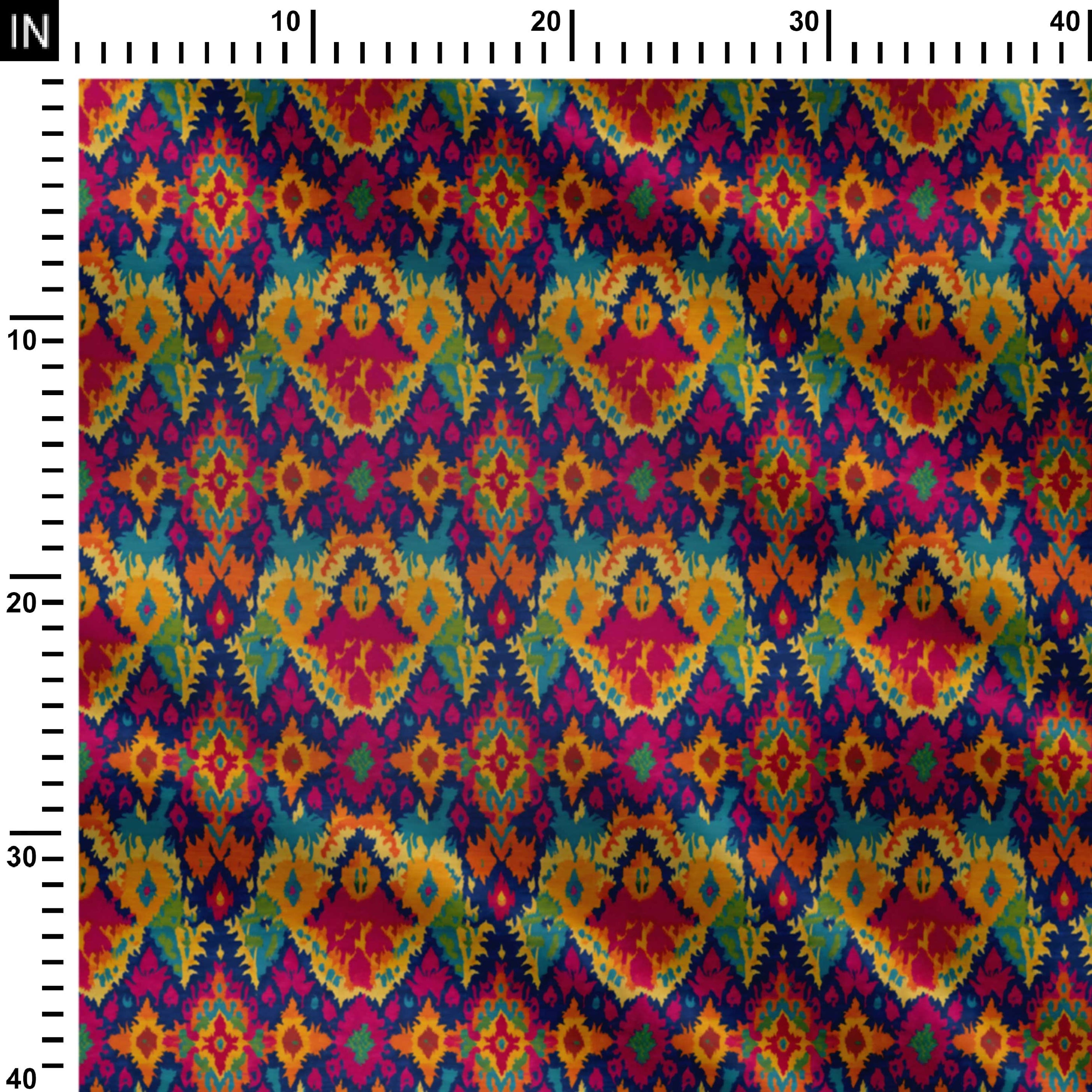 Multy Ikkat Rambo Print Fabric