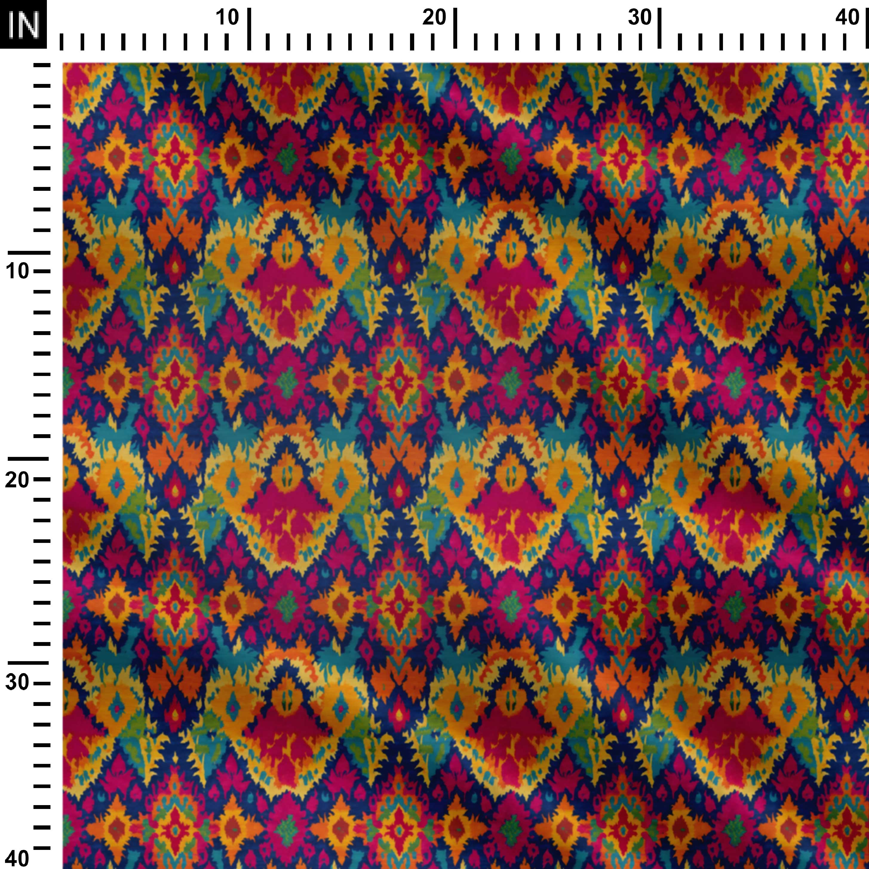 Multy Ikkat Rambo Print Fabric