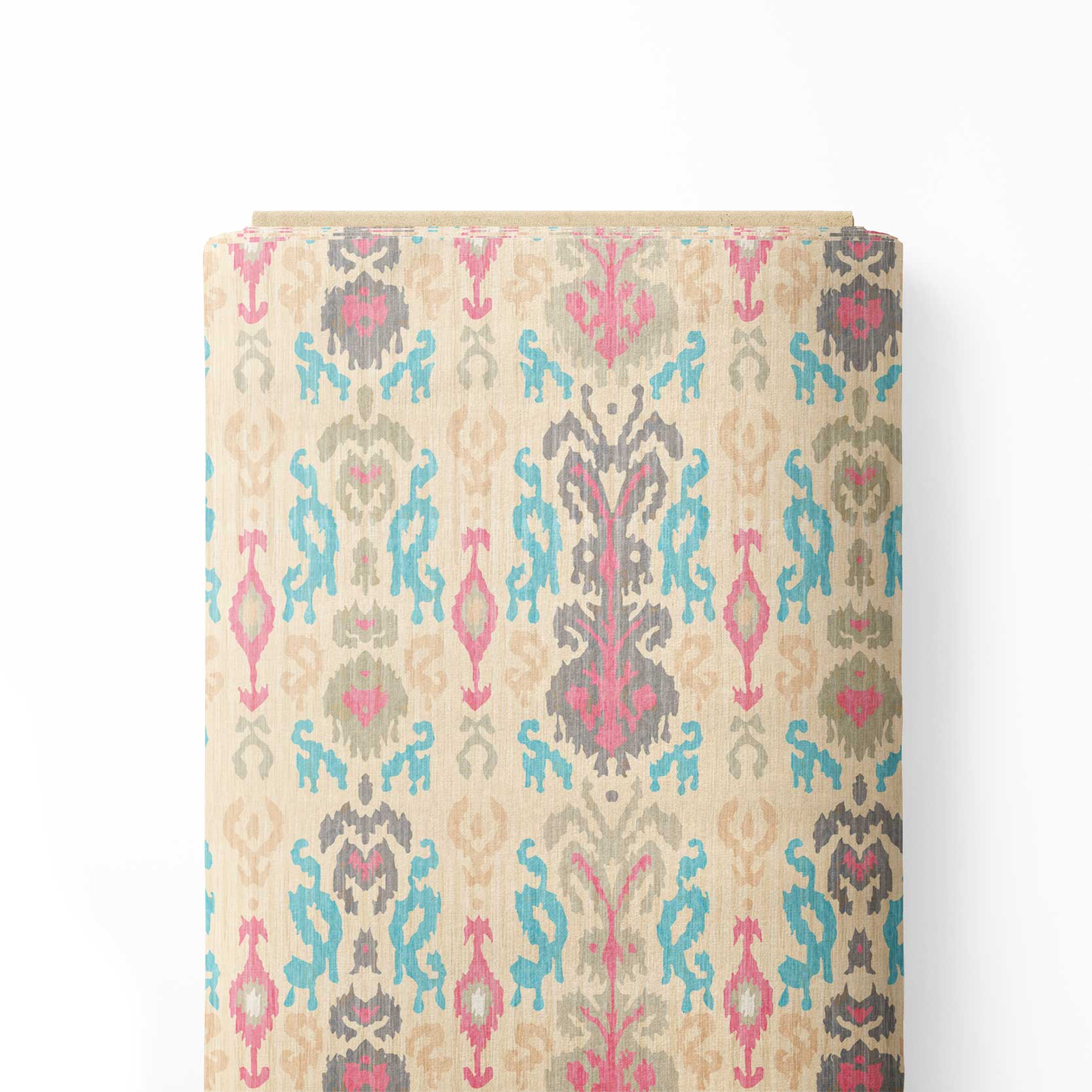 ikat light colours pattern Print Fabric