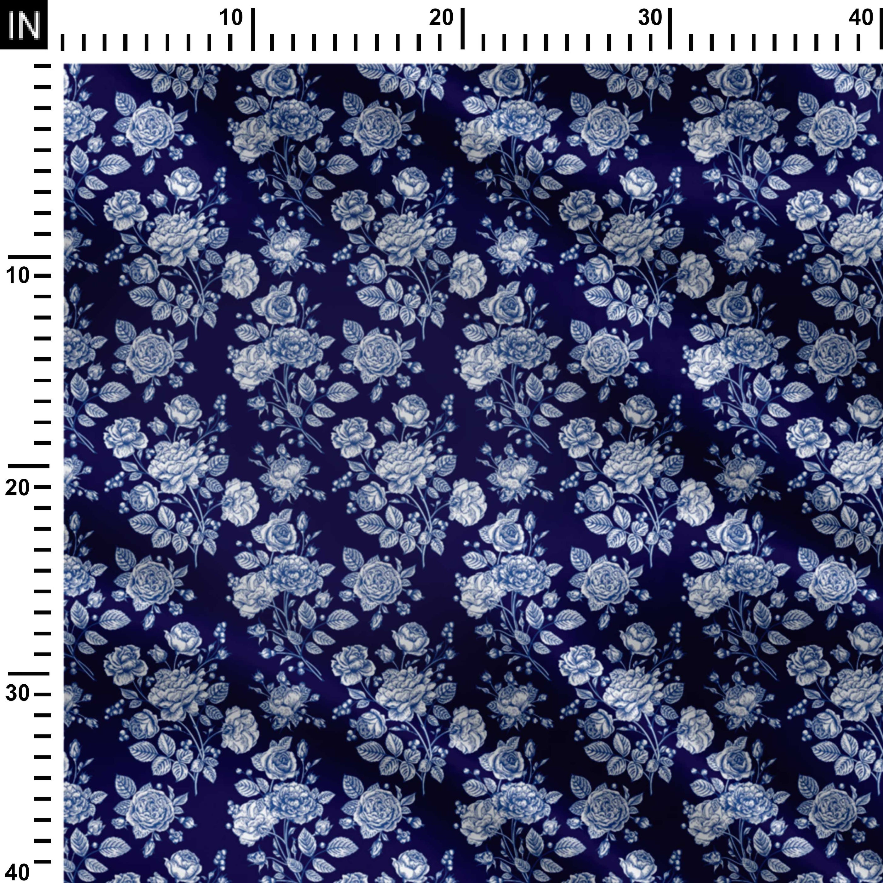 vintage rose allover Print Fabric