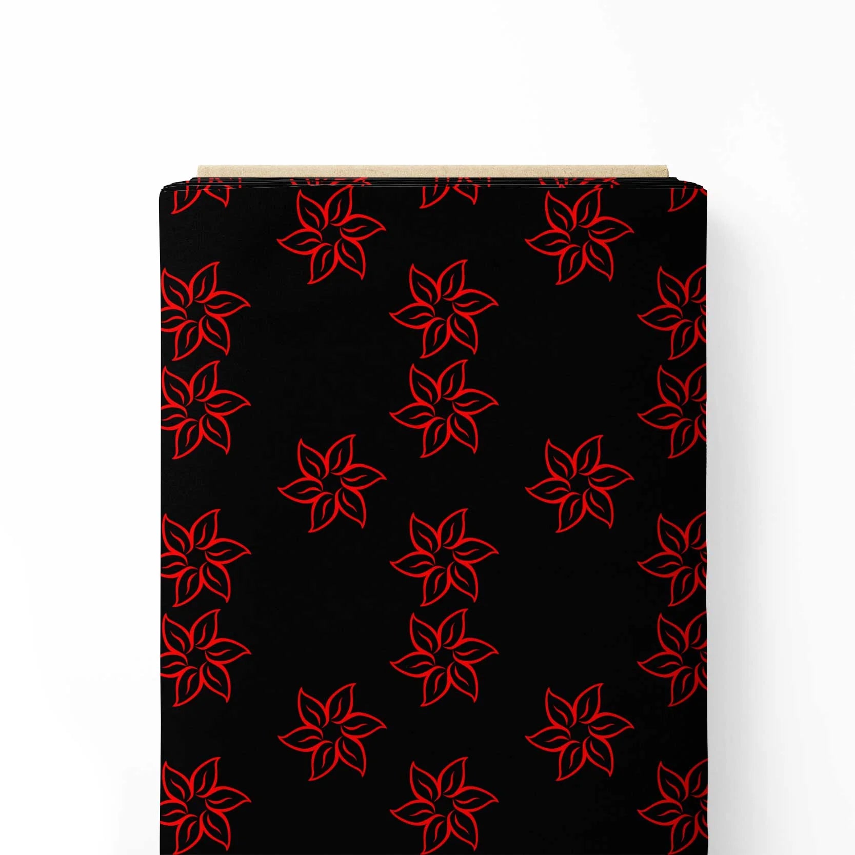 Zig Zag Floral Print Fabric