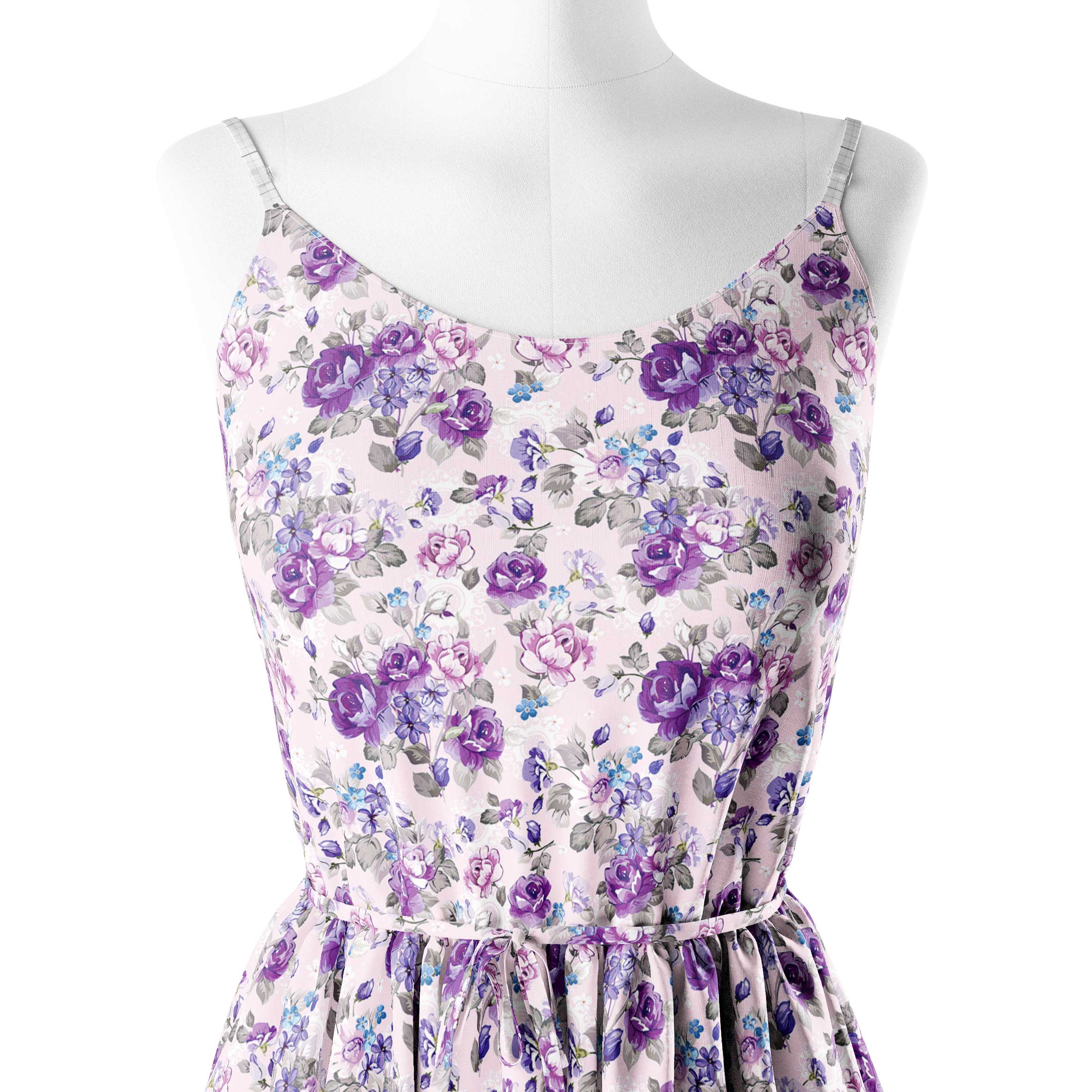 purple flowers Print Fabric