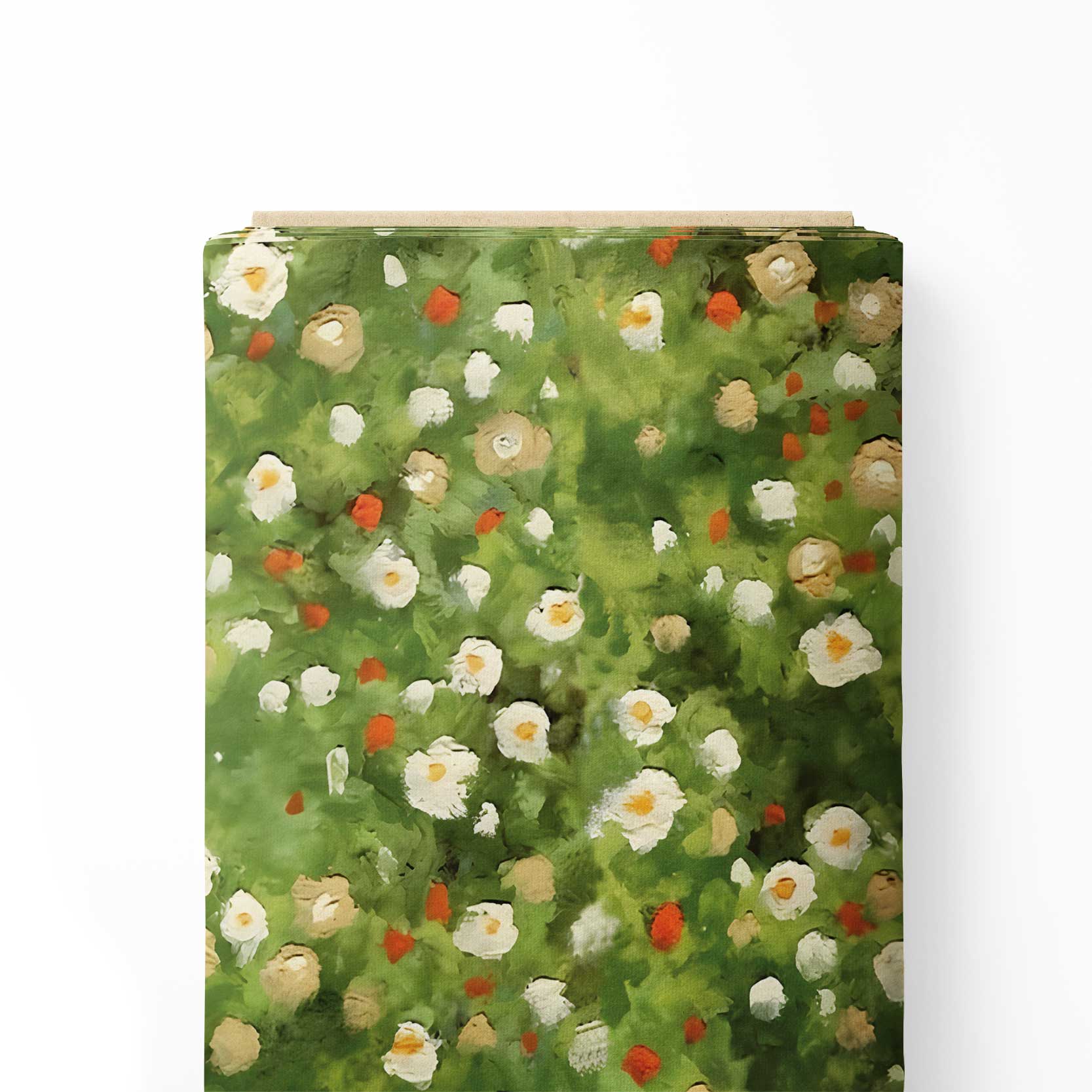 Watercolor Flower Pattern Print Fabric
