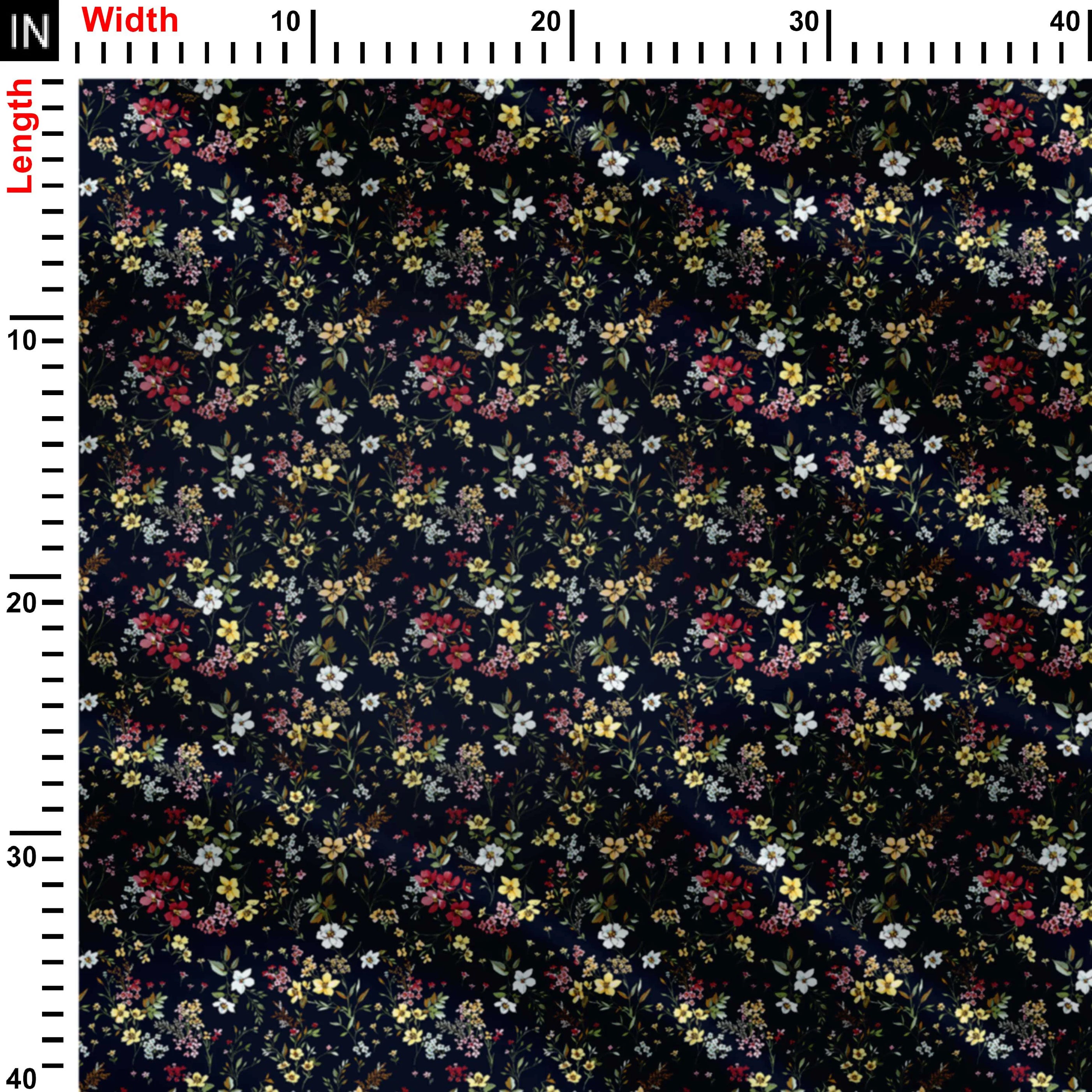 mini multy flowers Print Fabric