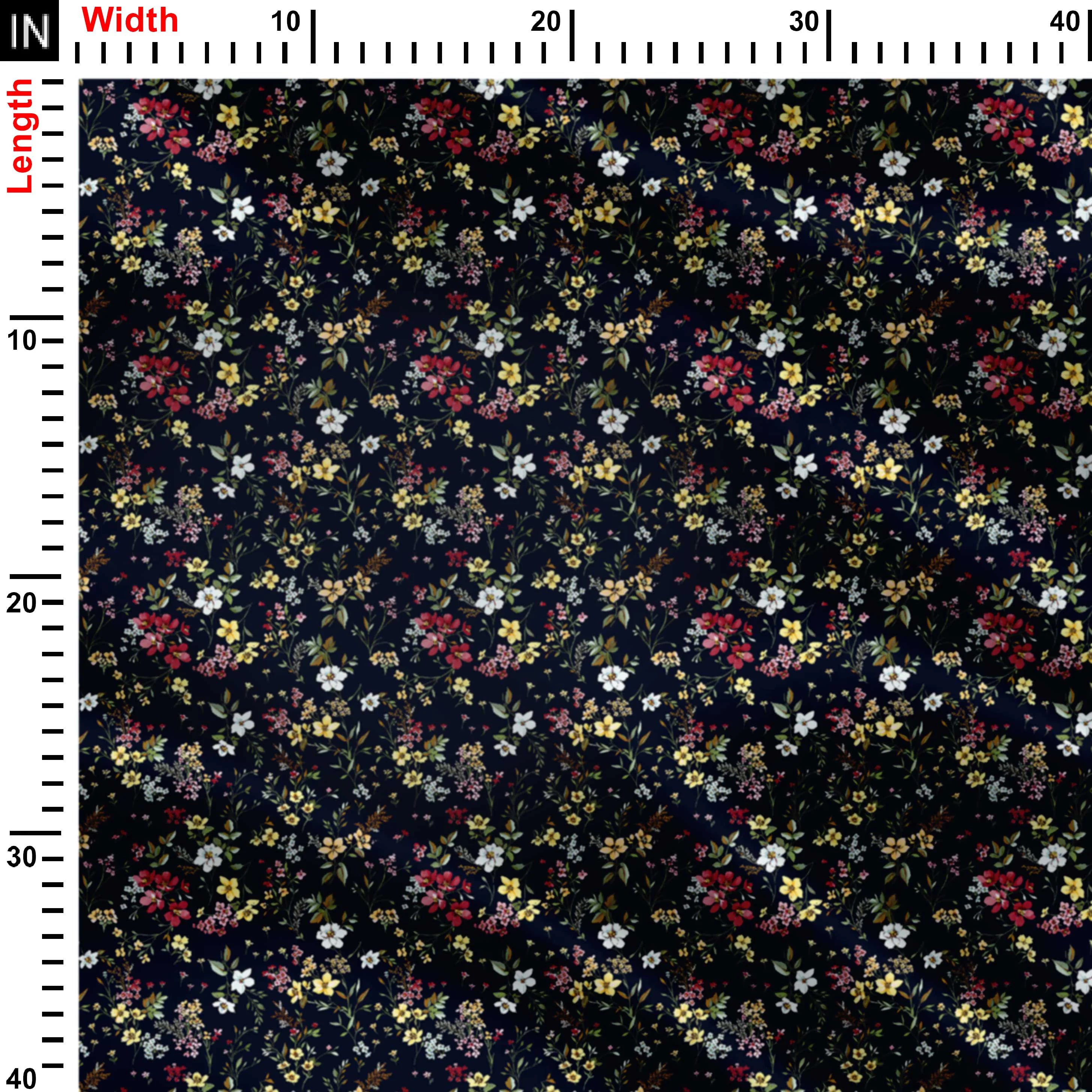 mini multy flowers Print Fabric