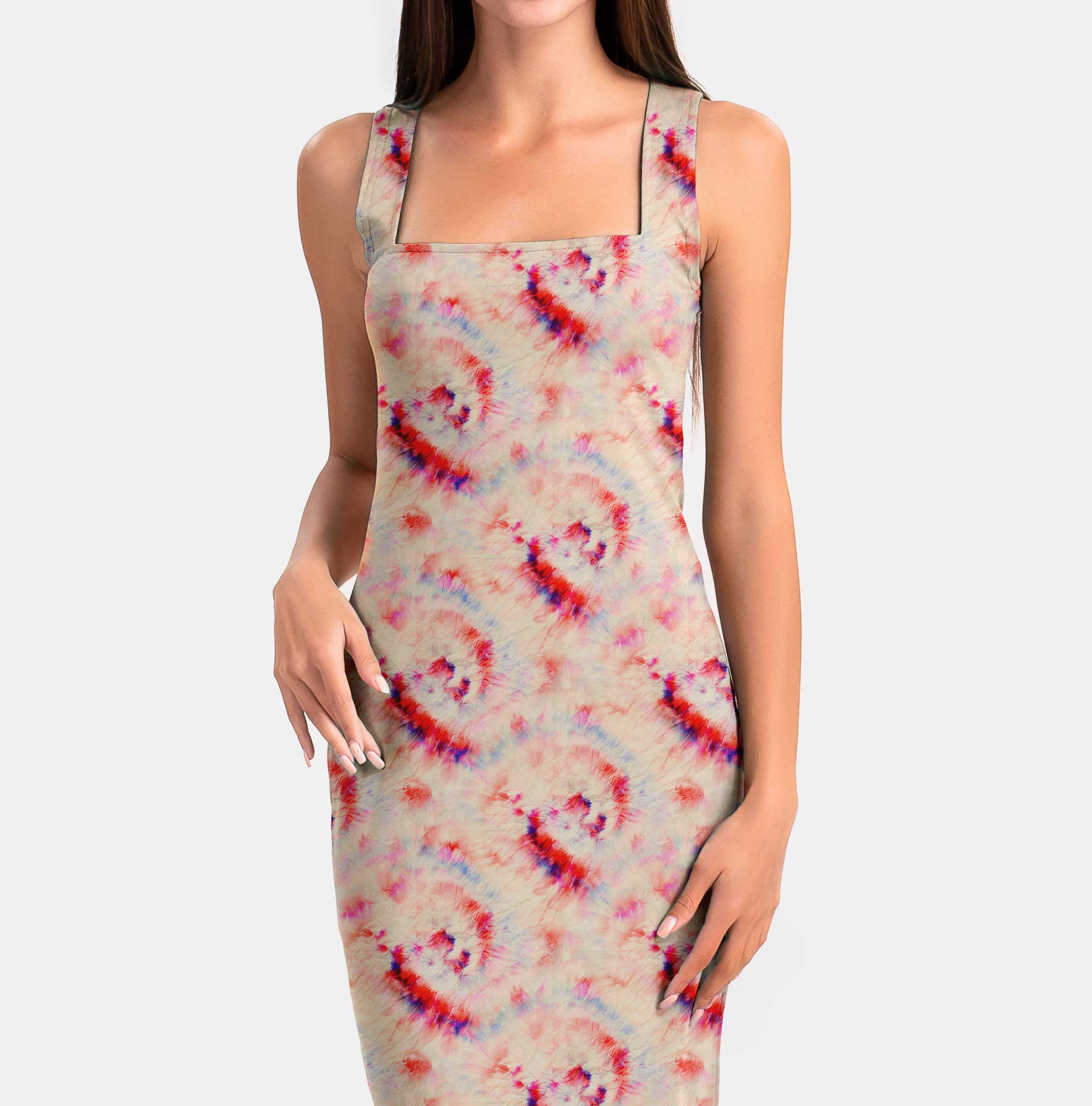 सर्पिल टाई डाई प्रिंट फ़ैब्रिक