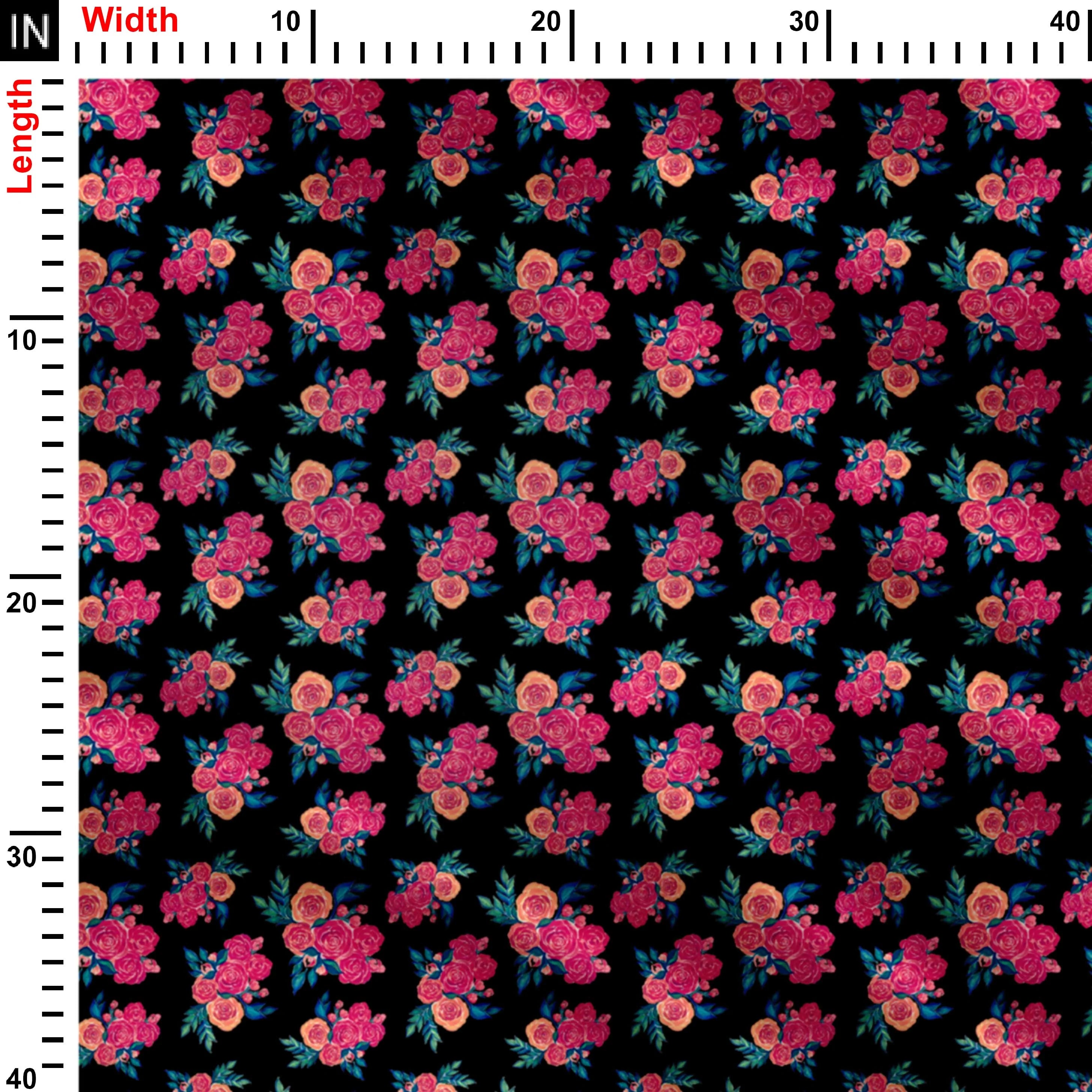 Roses Print Fabric