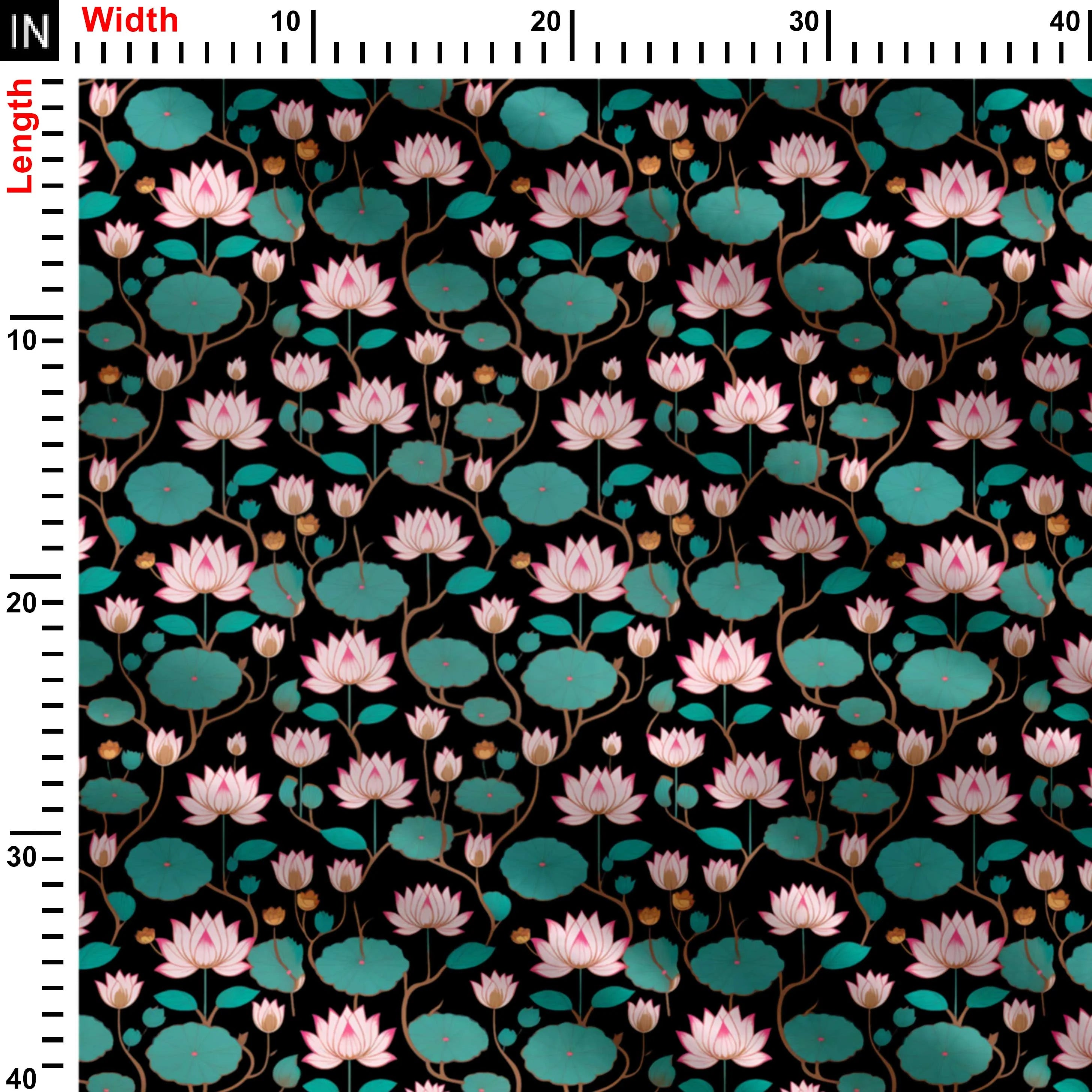 Lotus Serenity Print Fabric