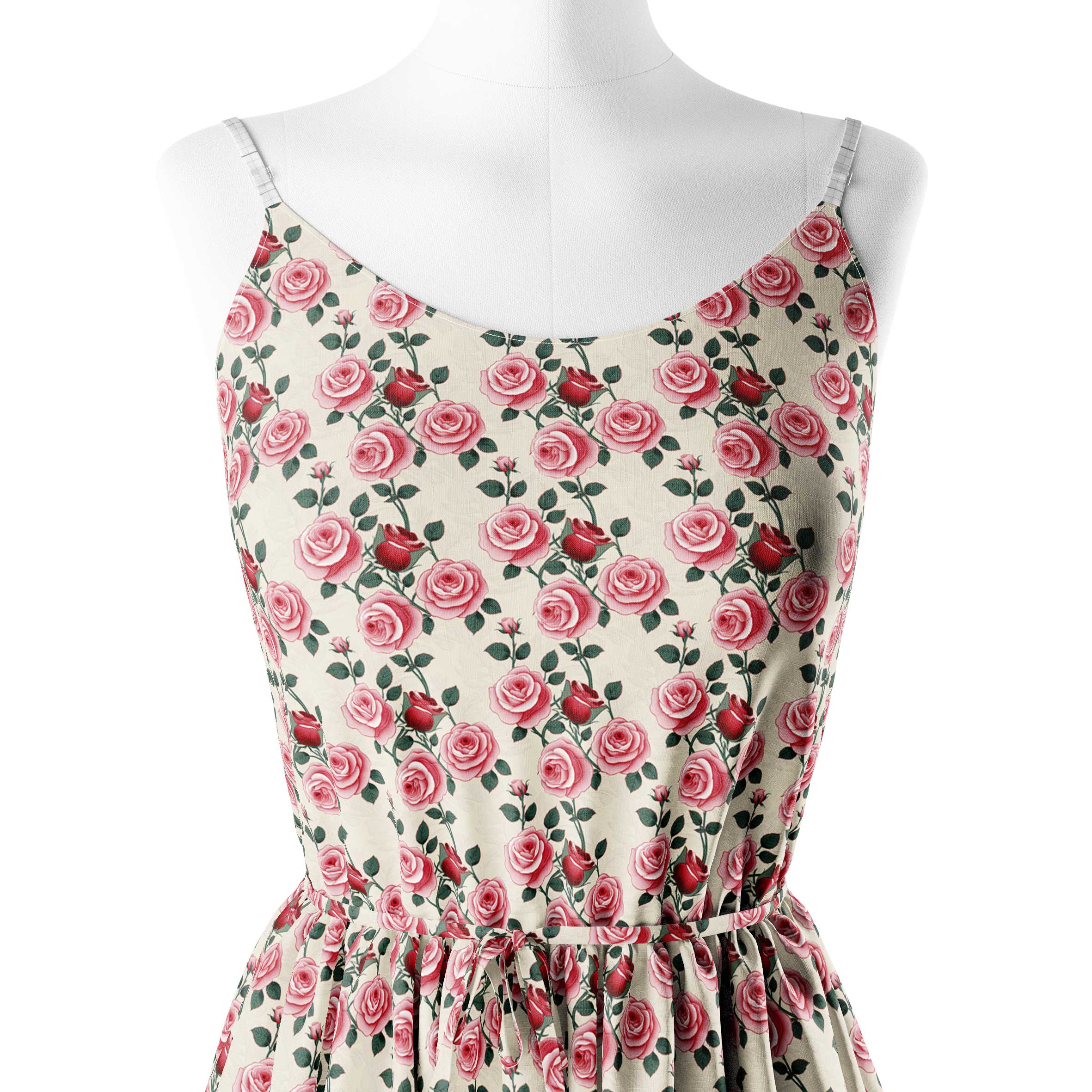 Rose Flowers 9 Print Fabric