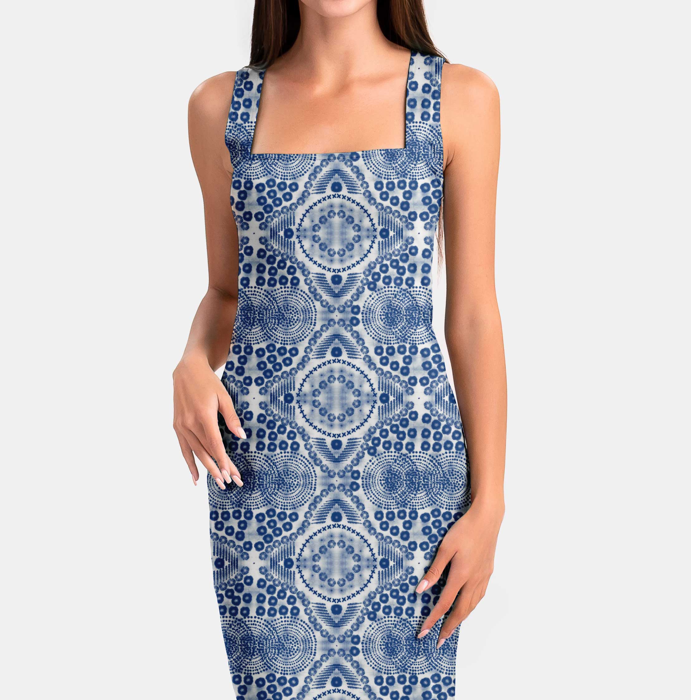 indigo dye Print Fabric