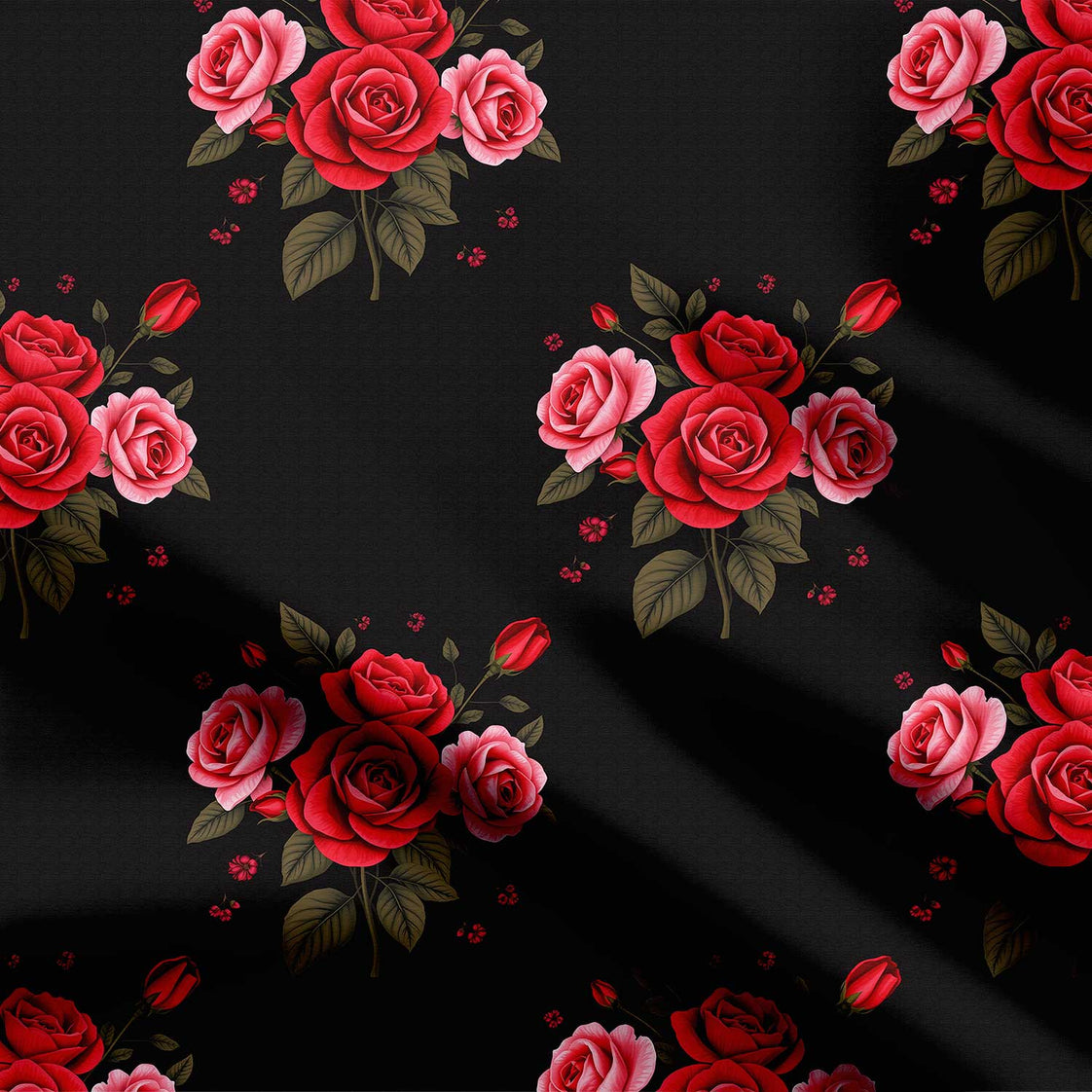 Passionate Big Floral Print Fabric