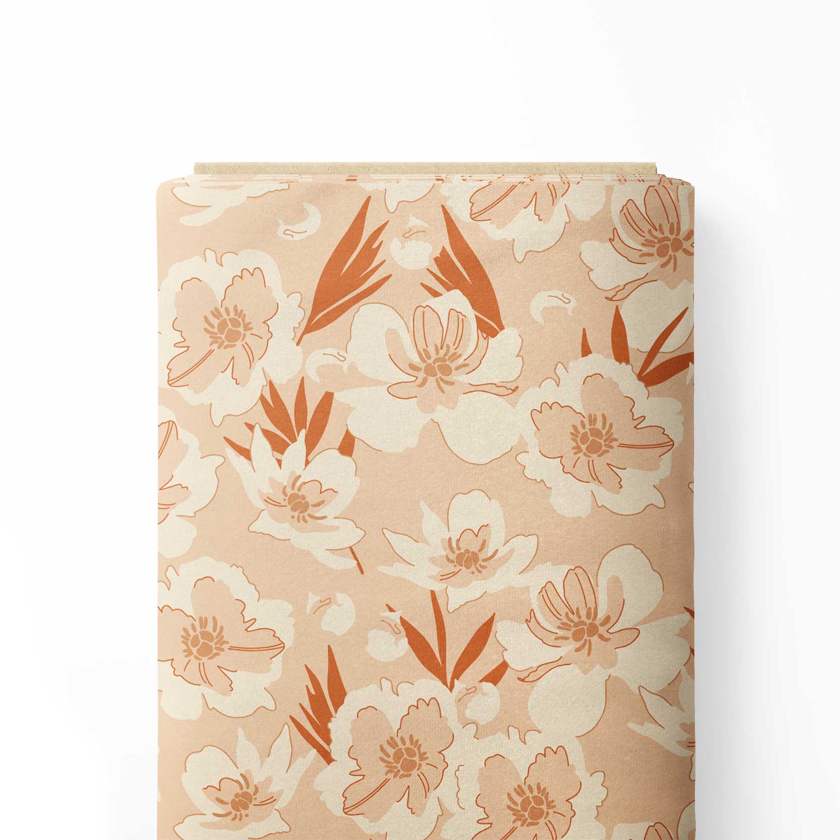 Retro Groovy Small Floral Print Fabric