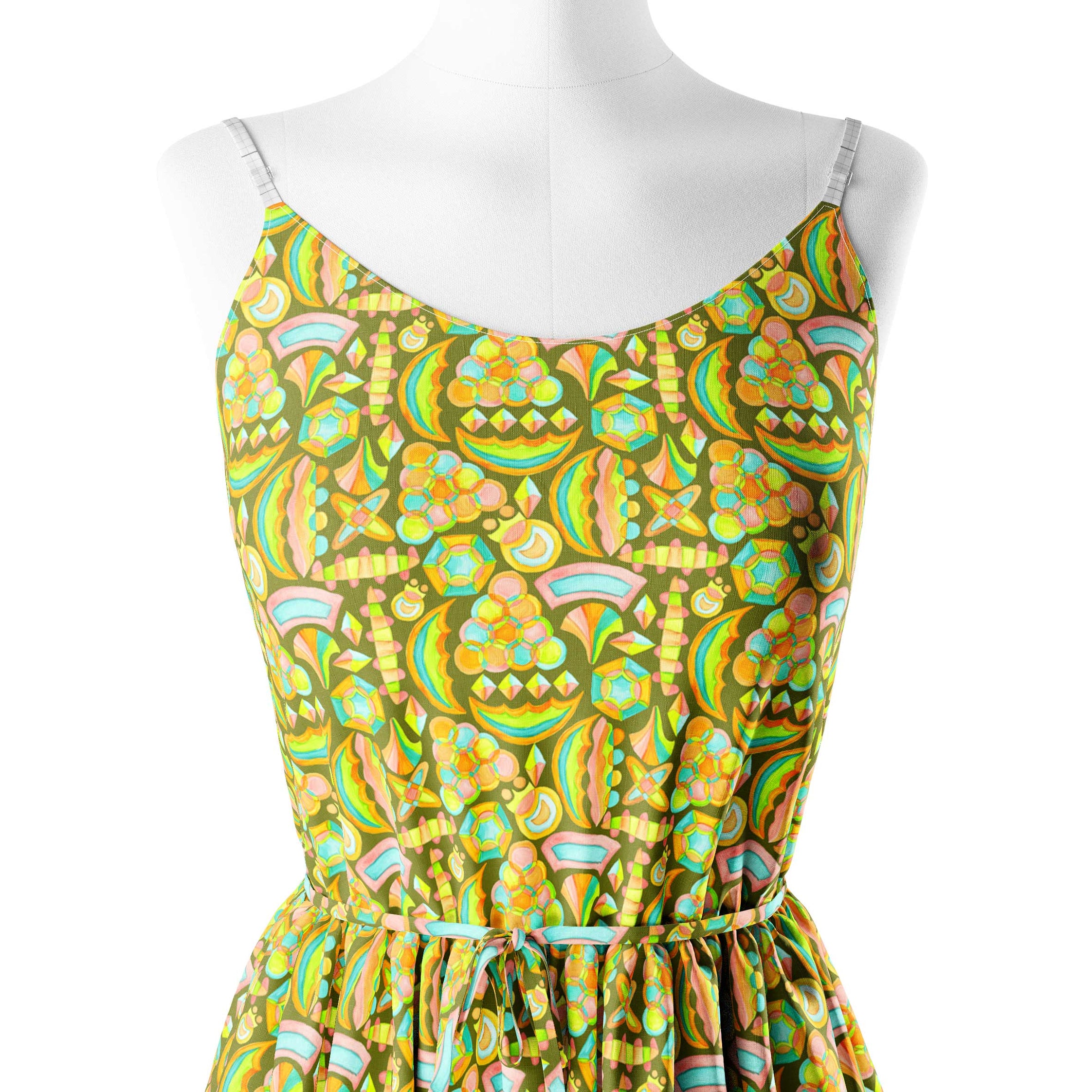 Painted Geometry Print Fabric