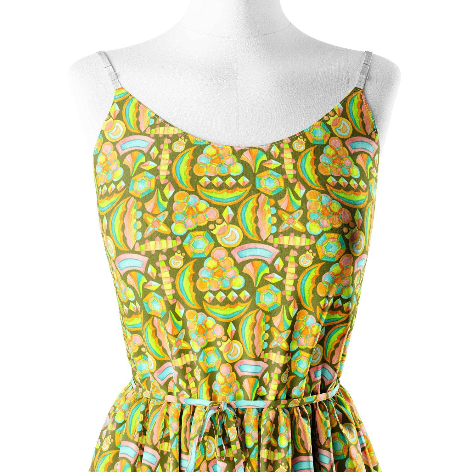 Painted Geometry Print Fabric