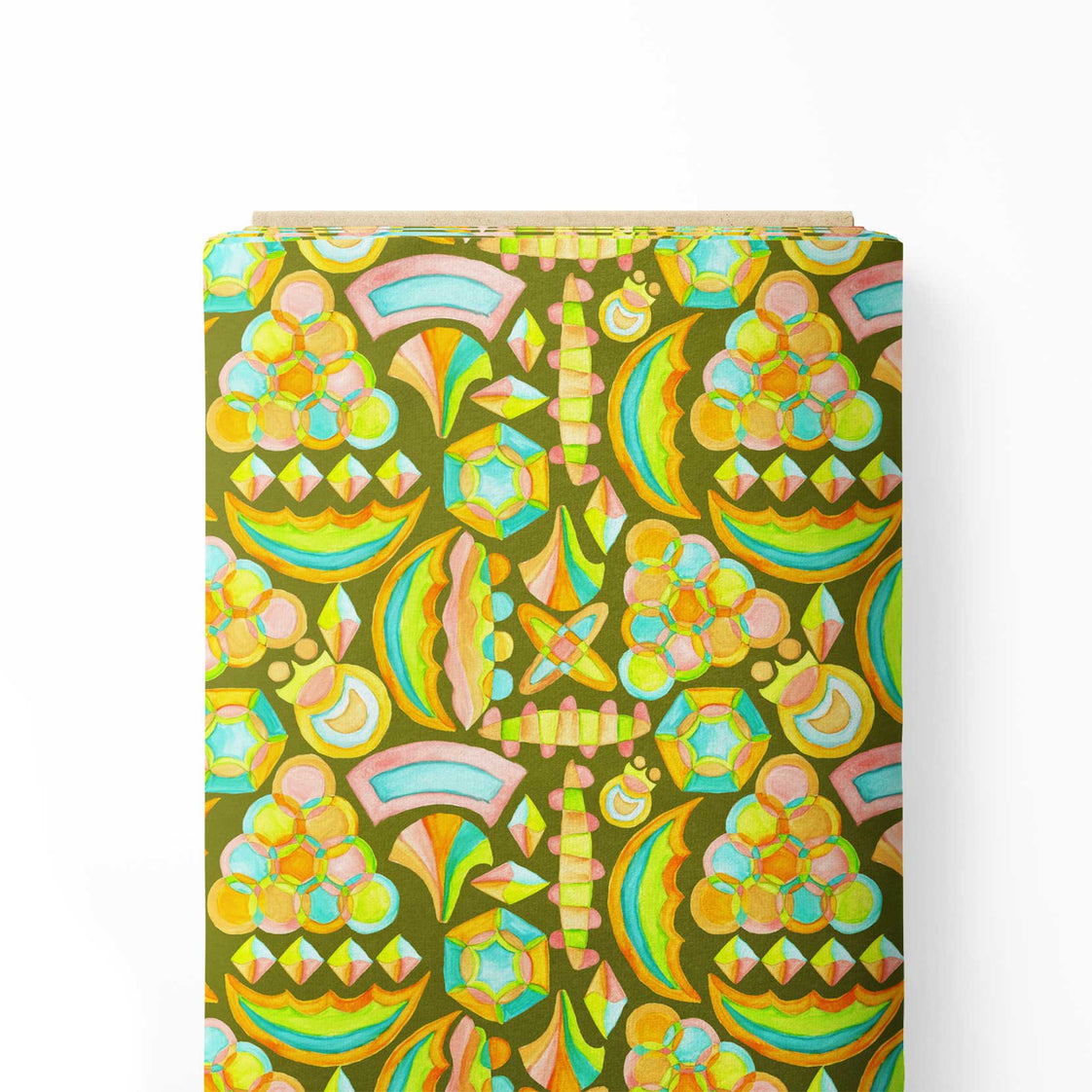 Painted Geometry Print Fabric