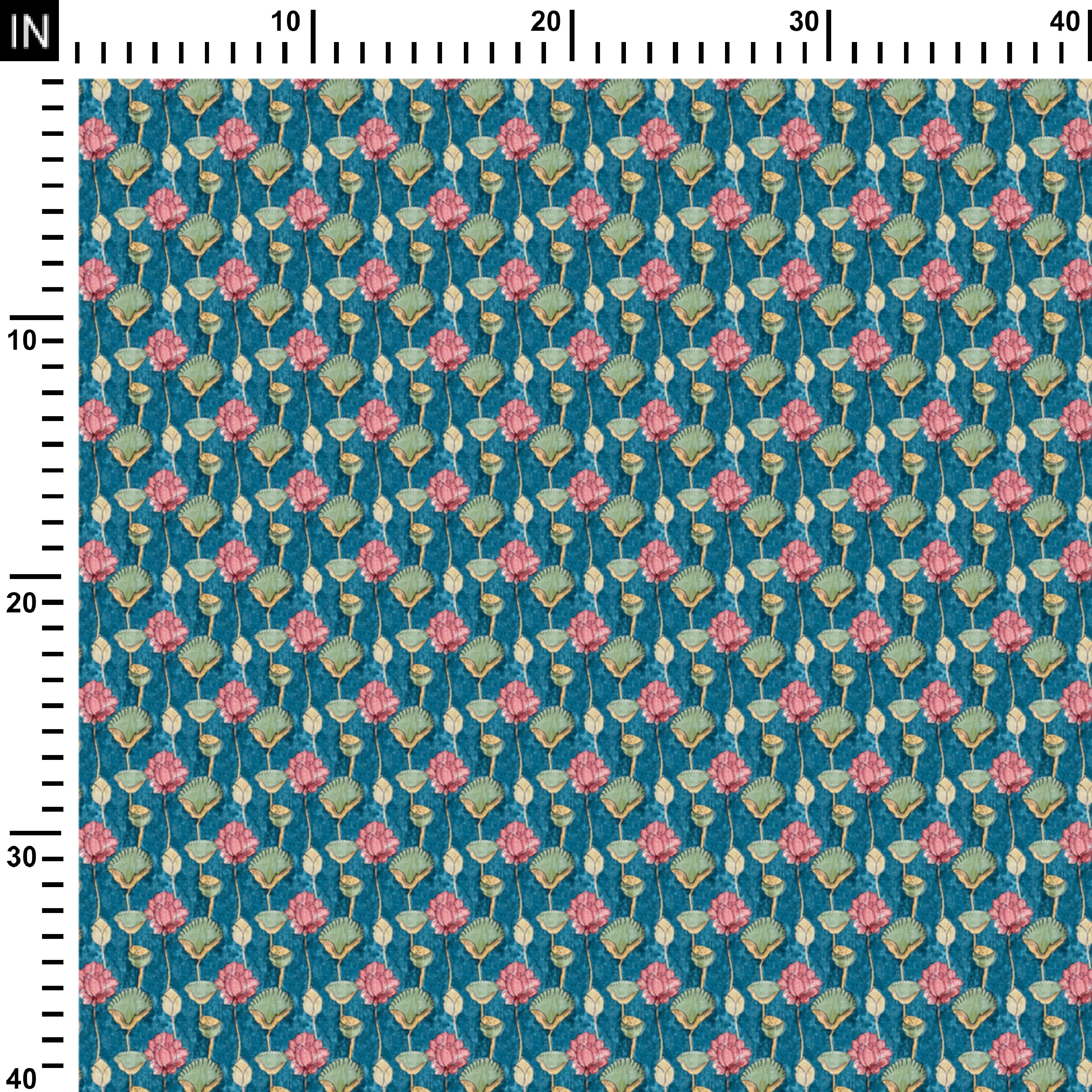 Blue Textured Kalamkari