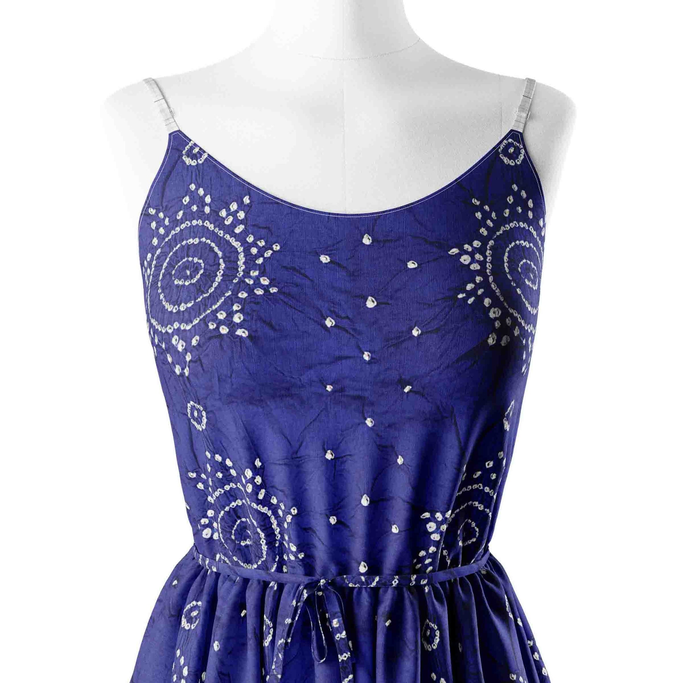 Royal blue bandhani