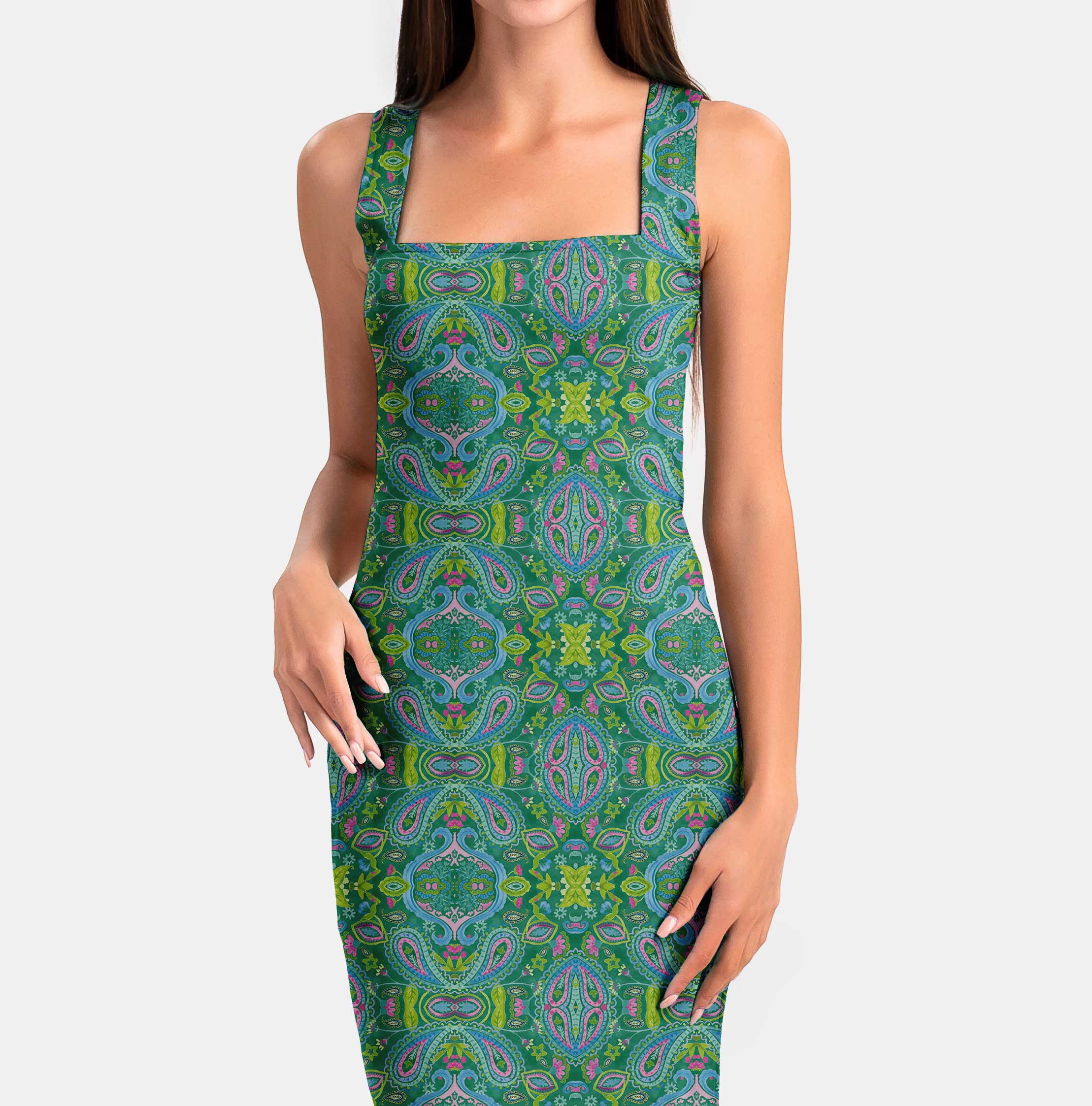 Green Mirror Paisley