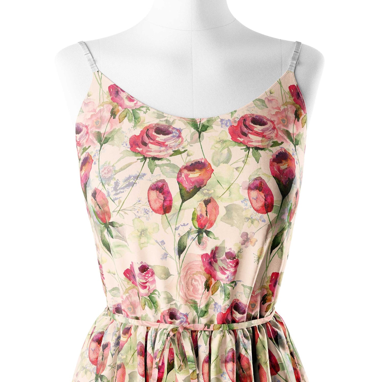 Water Roses Print Fabric