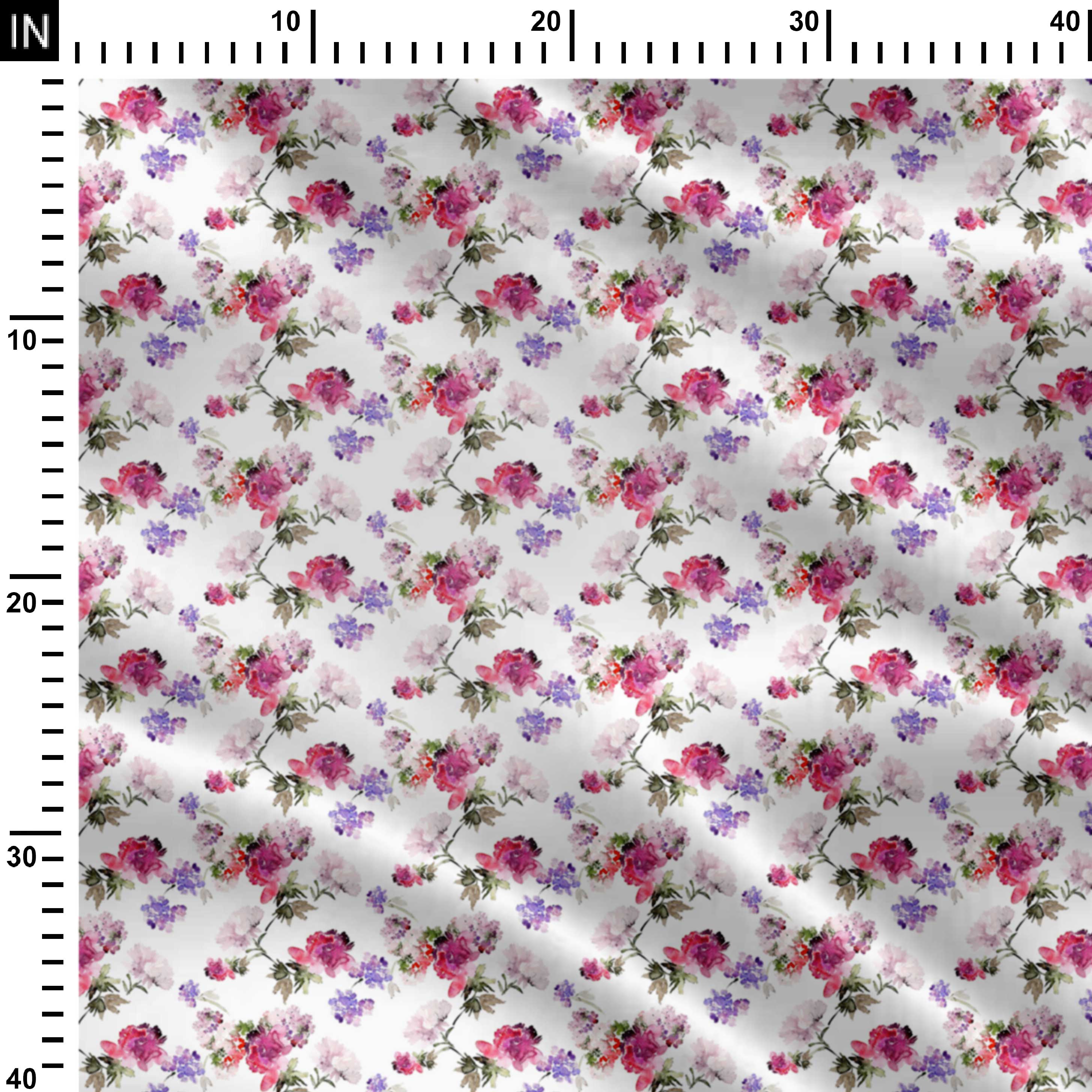 Purple Calluna Print Fabric