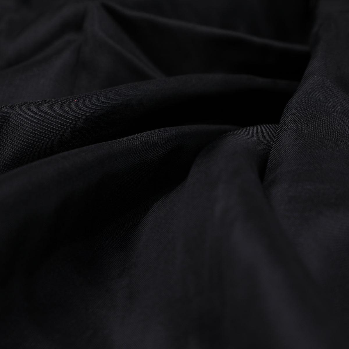 Black Colour Upada Silk Plain Dyed Fabric