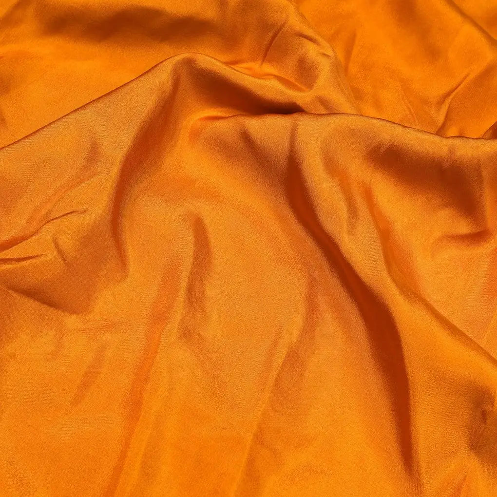Gold Colour Upada Silk Plain Dyed Fabric