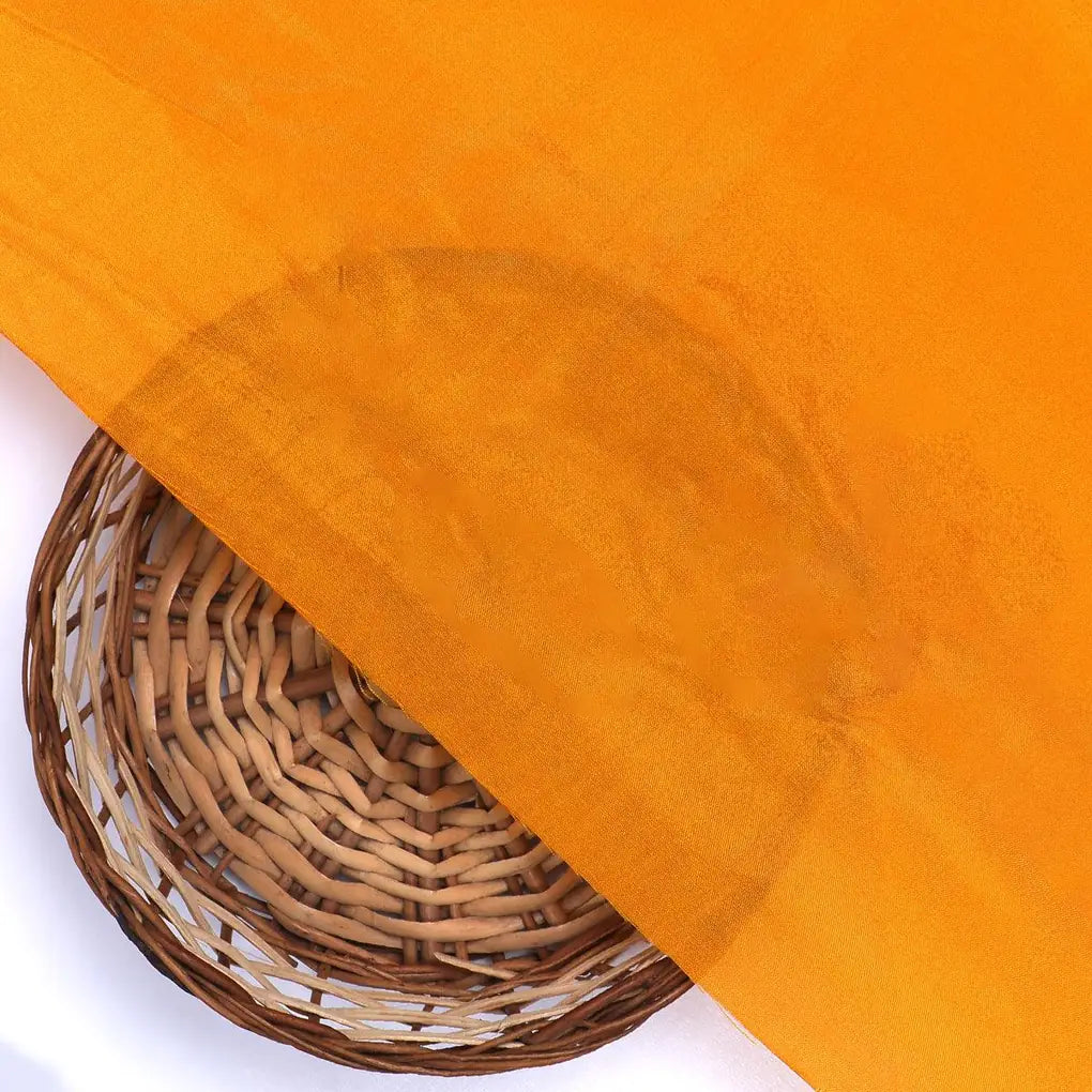 Gold Colour Upada Silk Plain Dyed Fabric