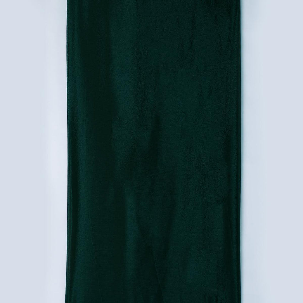 Green Colour Pure Chinon Plain Dyed Fabric