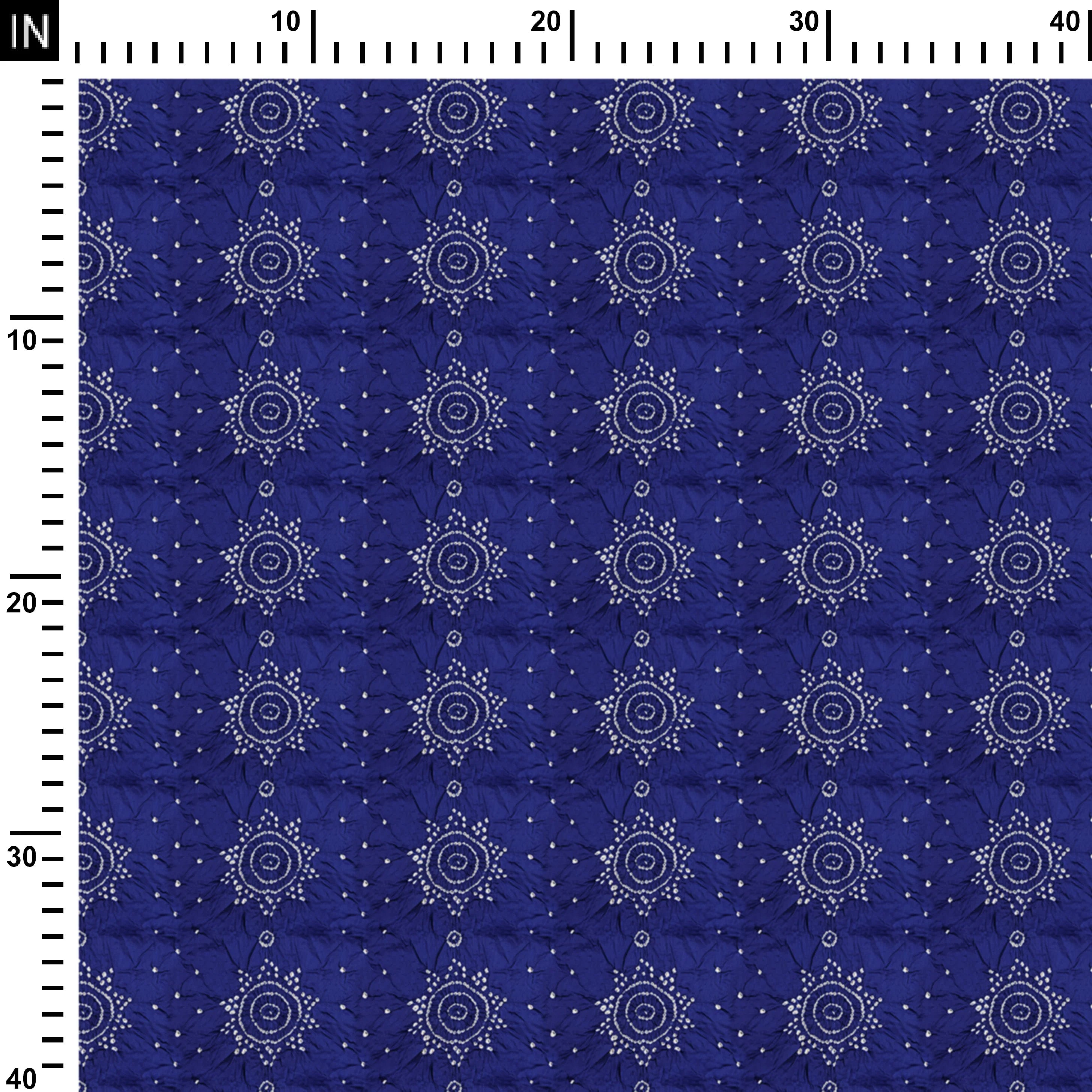 Royal blue bandhani