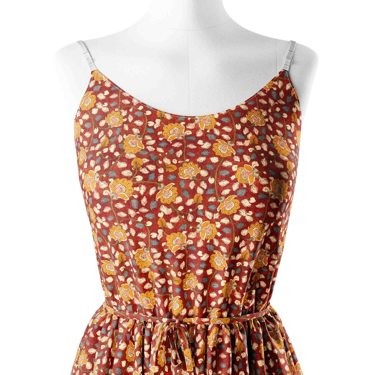 Yellow and Maroon Kalamkari