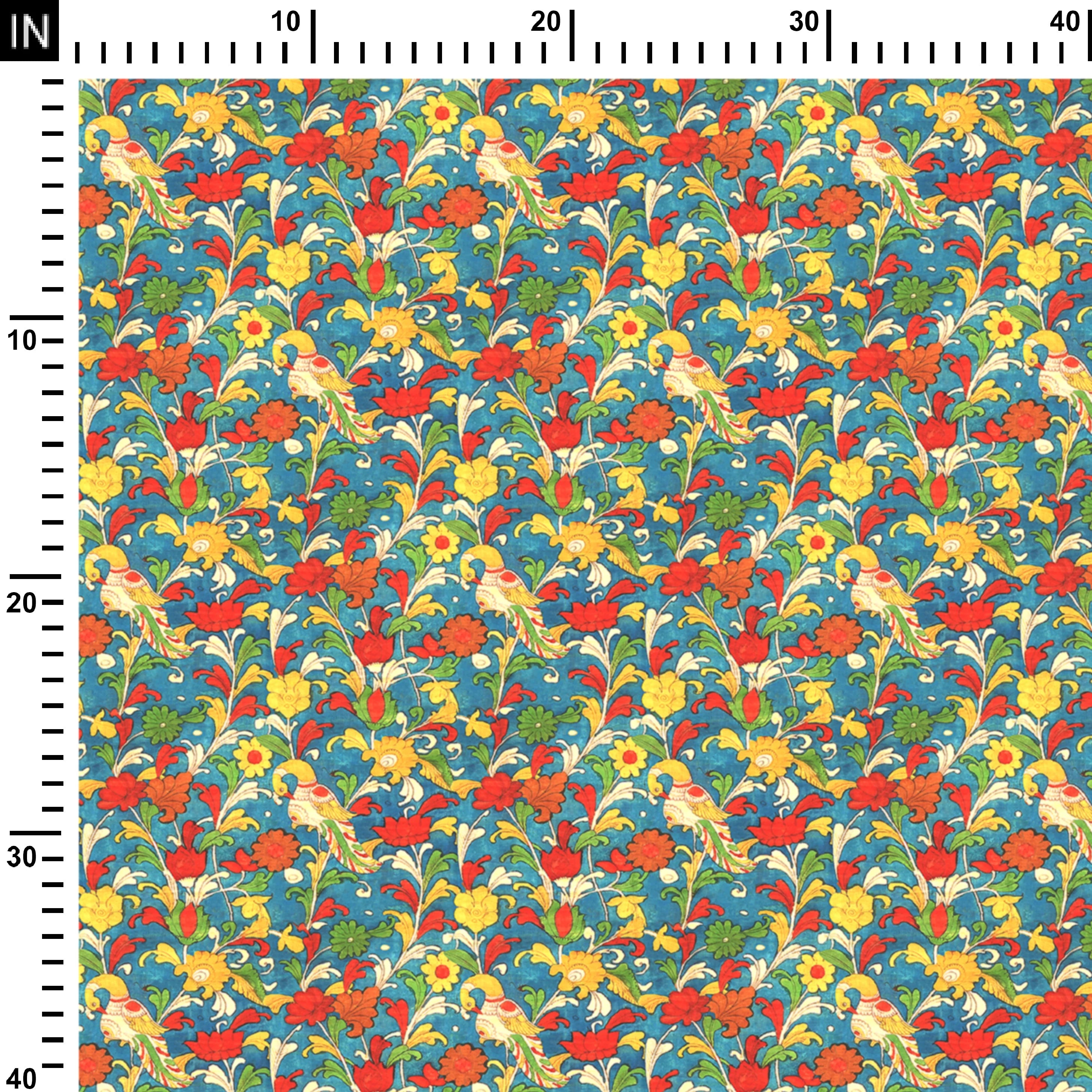 Denim fabric kalamakri