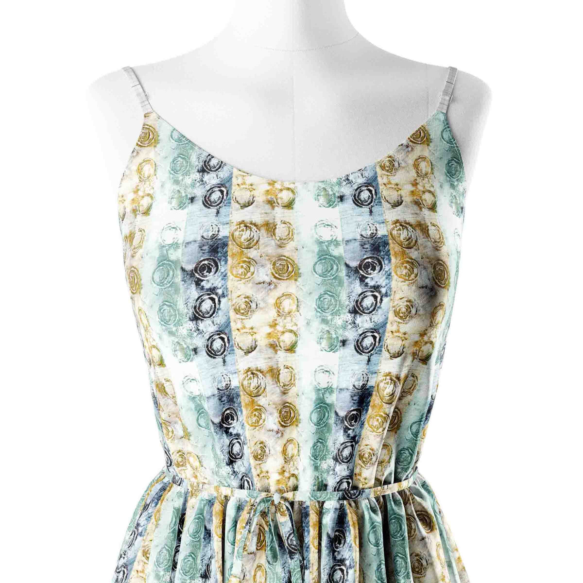 Textural stripe circle