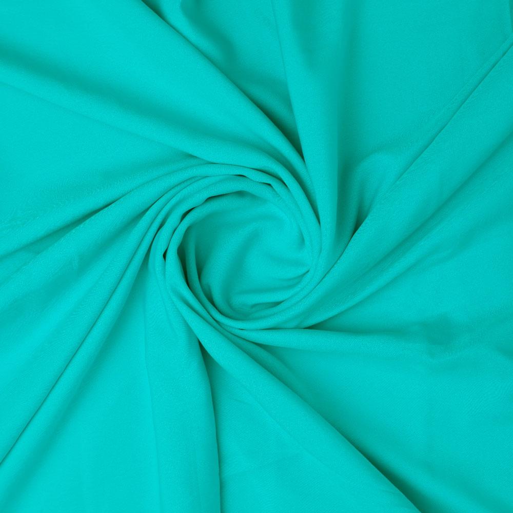 Green Plain American Crepe Solid Fabric