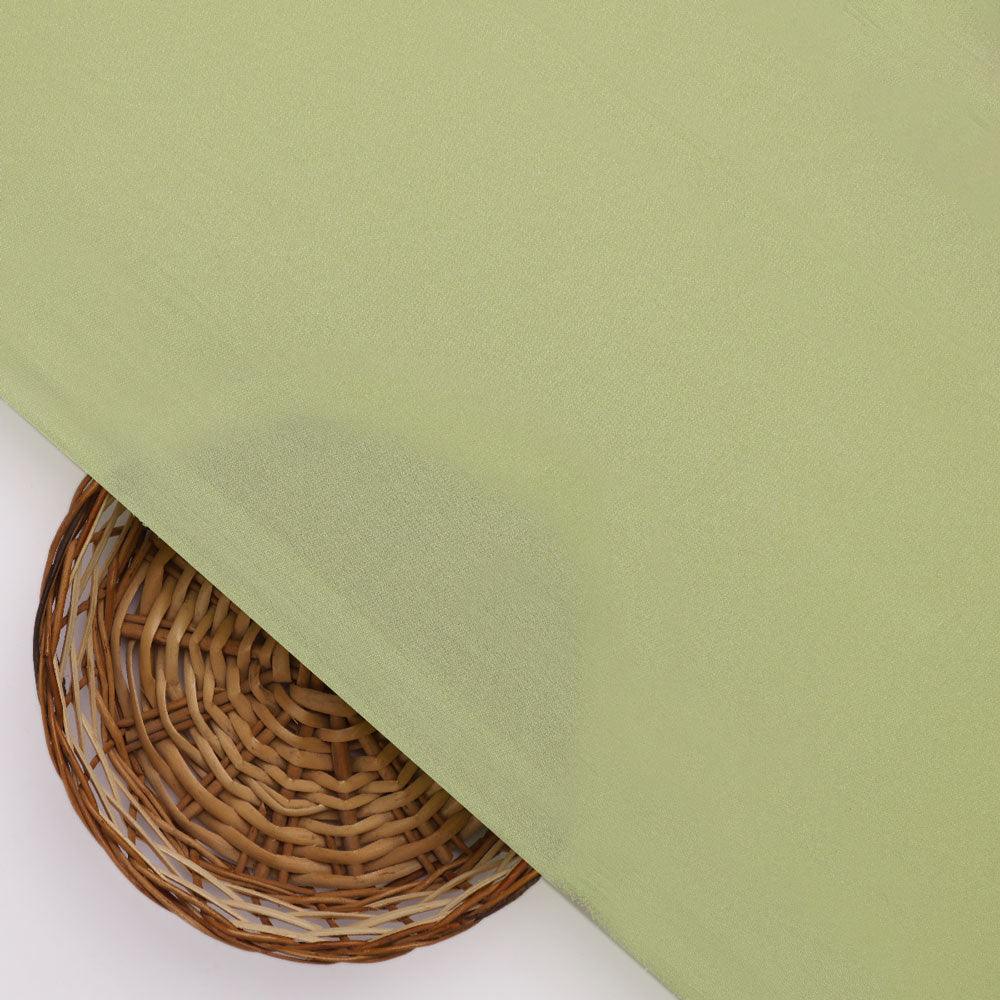 Green Plain American Crepe Solid Fabric