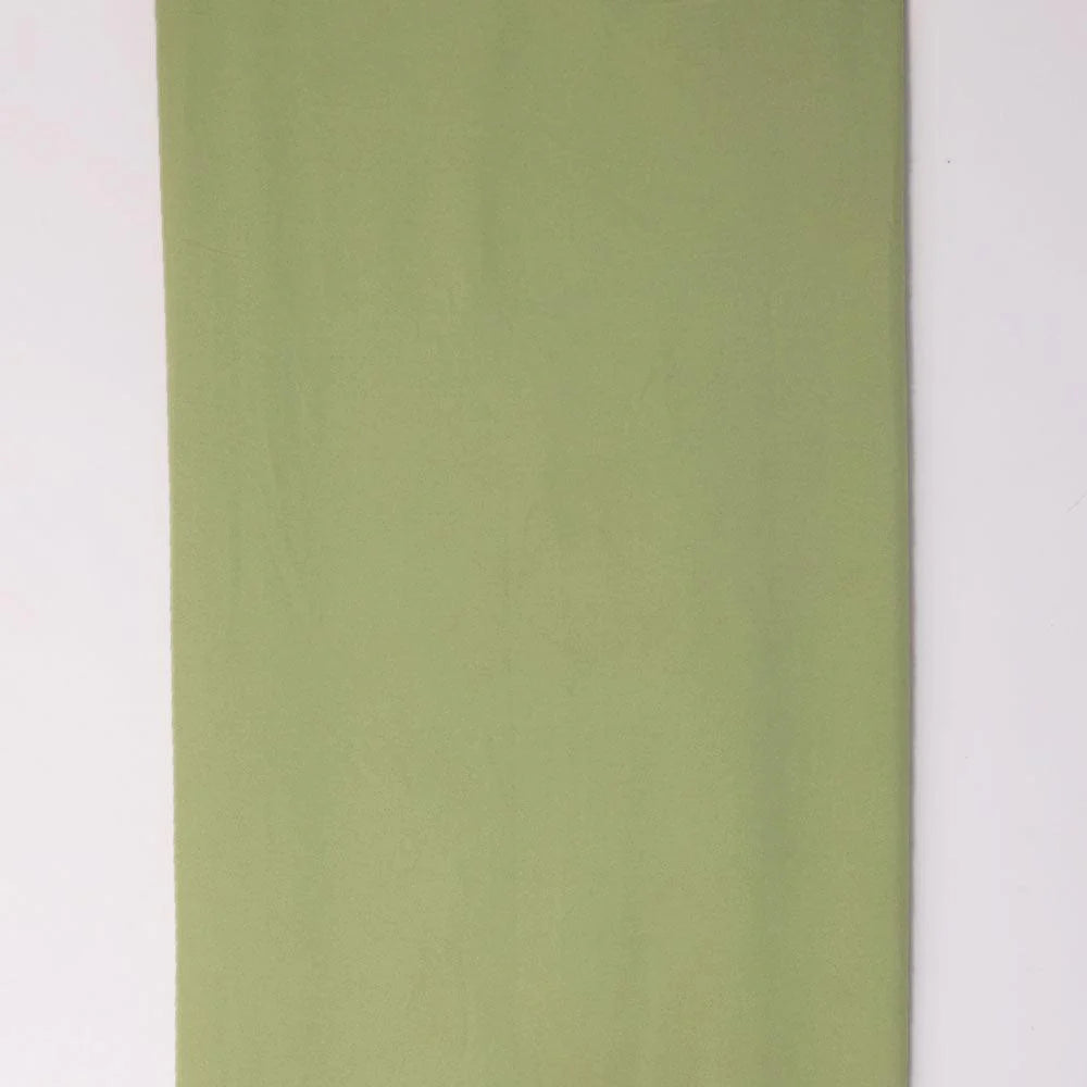 Green Plain American Crepe Solid Fabric