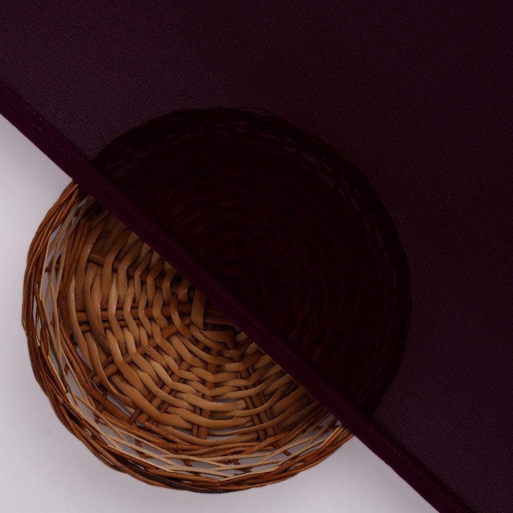 Wine Plain Georgette Solid Fabric