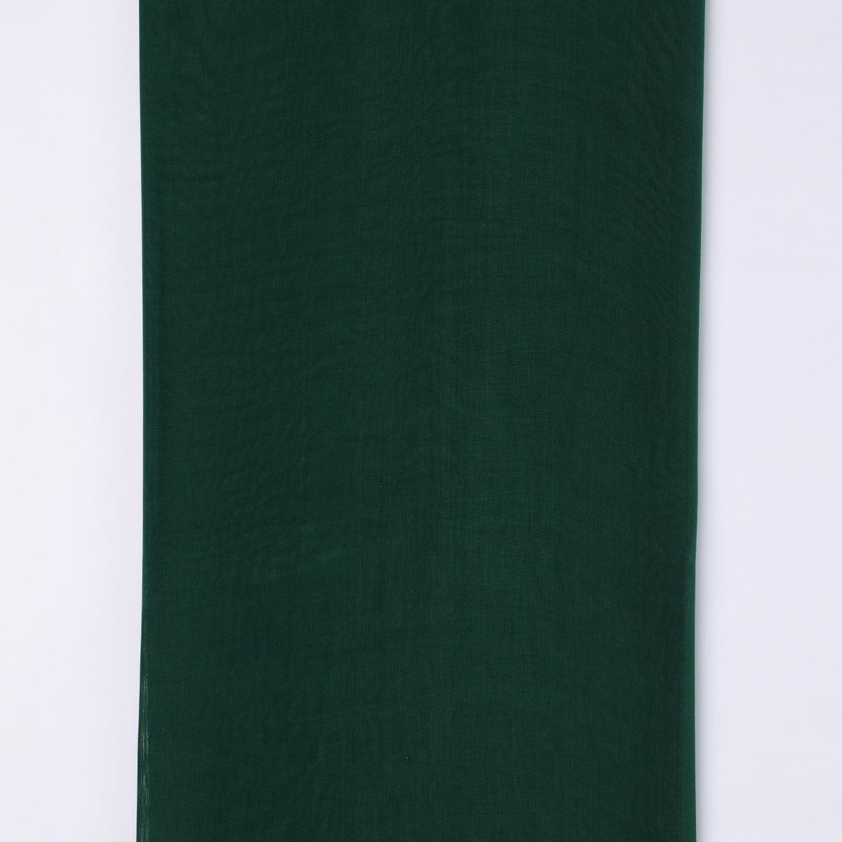 Green Colour Pure Organza Plain Dyed Fabric