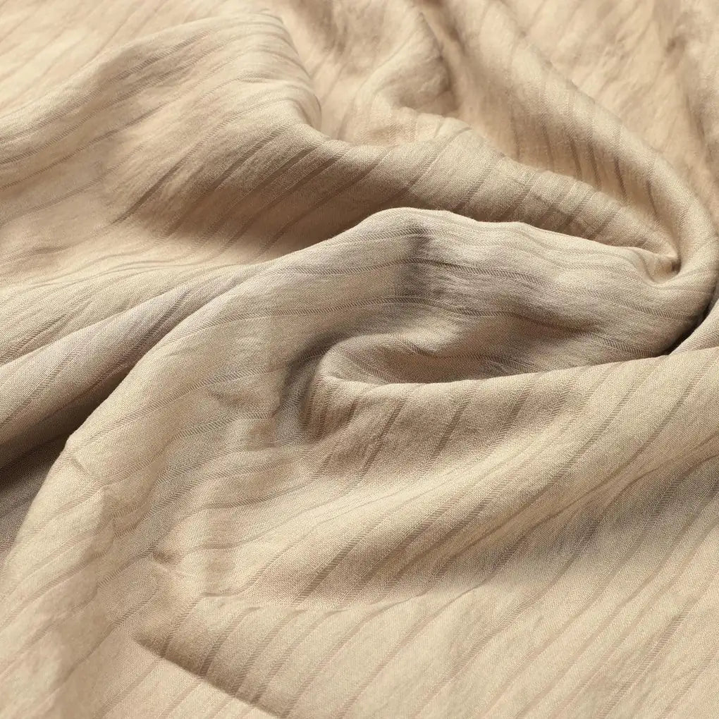 Gray Colour Pin Stripes Self Patterned Dyed Fabric