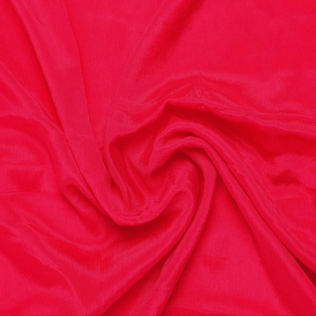 Gajari Colour Pure Chinon Plain Dyed Fabric