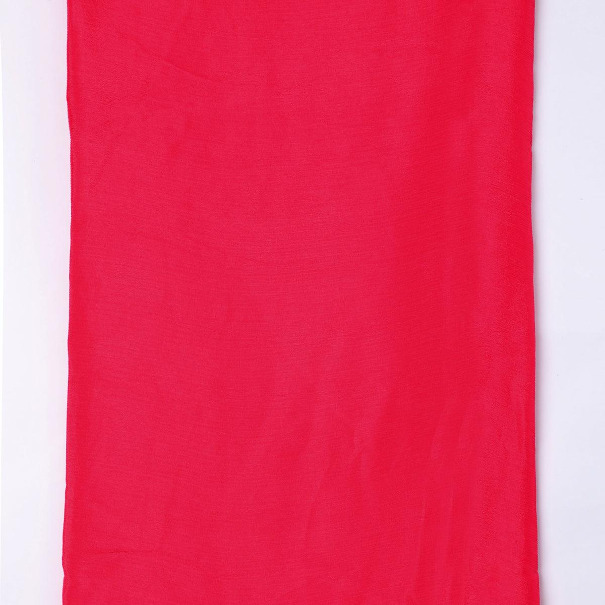 Gajari Colour Pure Chinon Plain Dyed Fabric