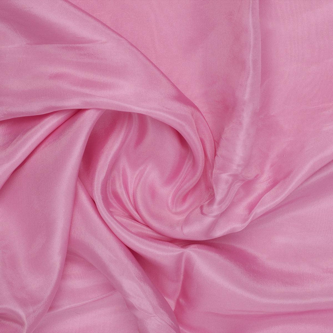 Pink Colour Pure Upada Plain Dyed Fabric SKU: PLUS-0-PL1907-110