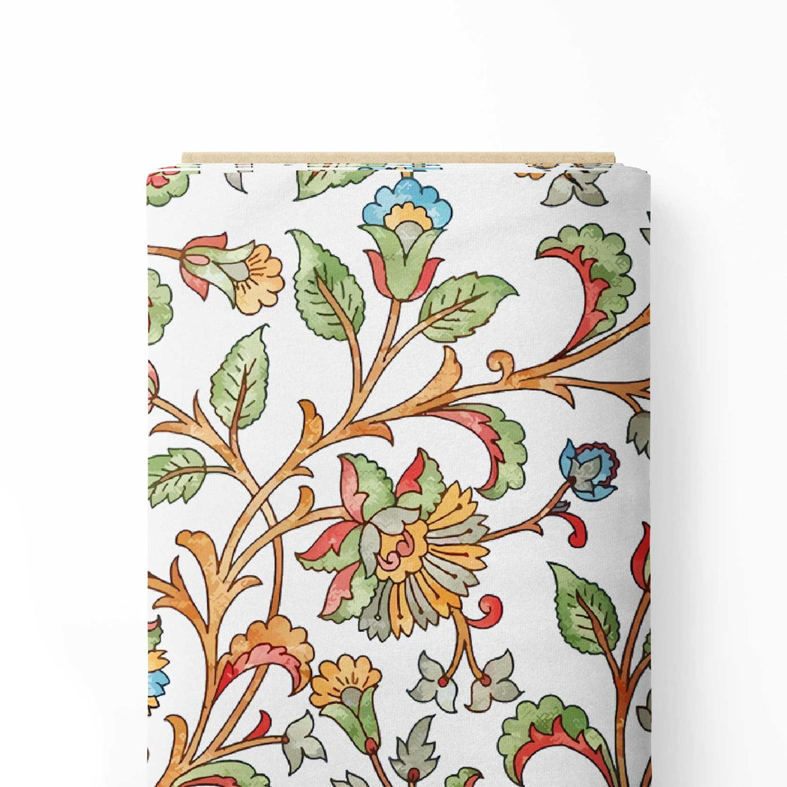 kalamkari սպիտակ groun Print Fabric