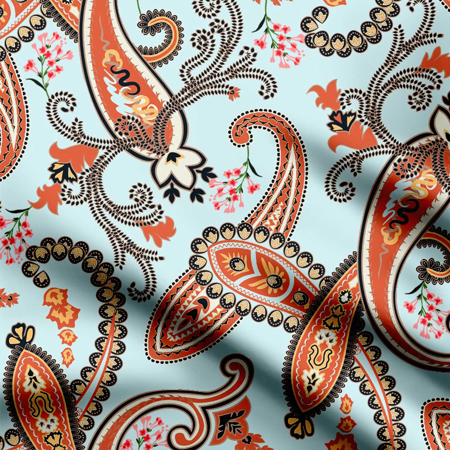 Big paisley beige colors