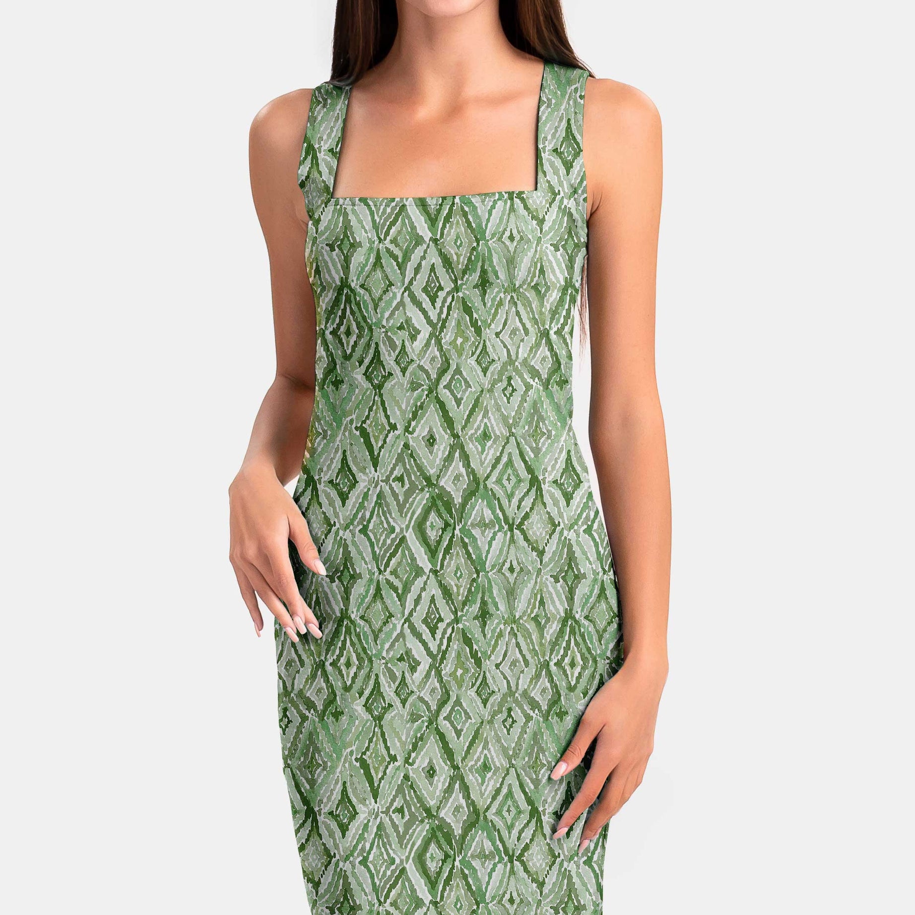 Green Fabric Ikat